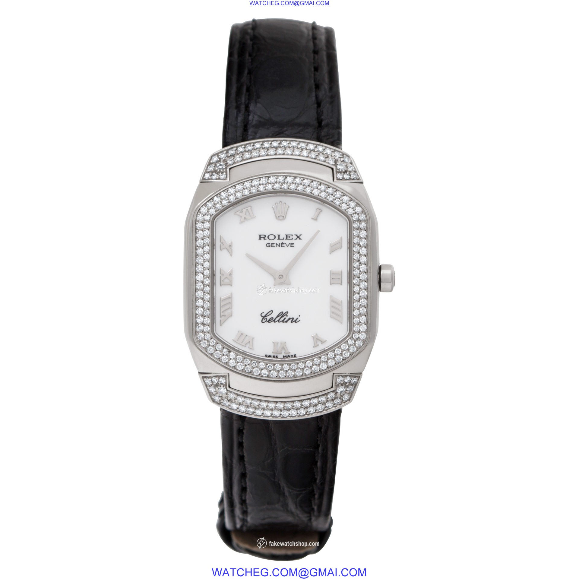Rolex 6693 Cellini Quartz Female 18k White Gold 2