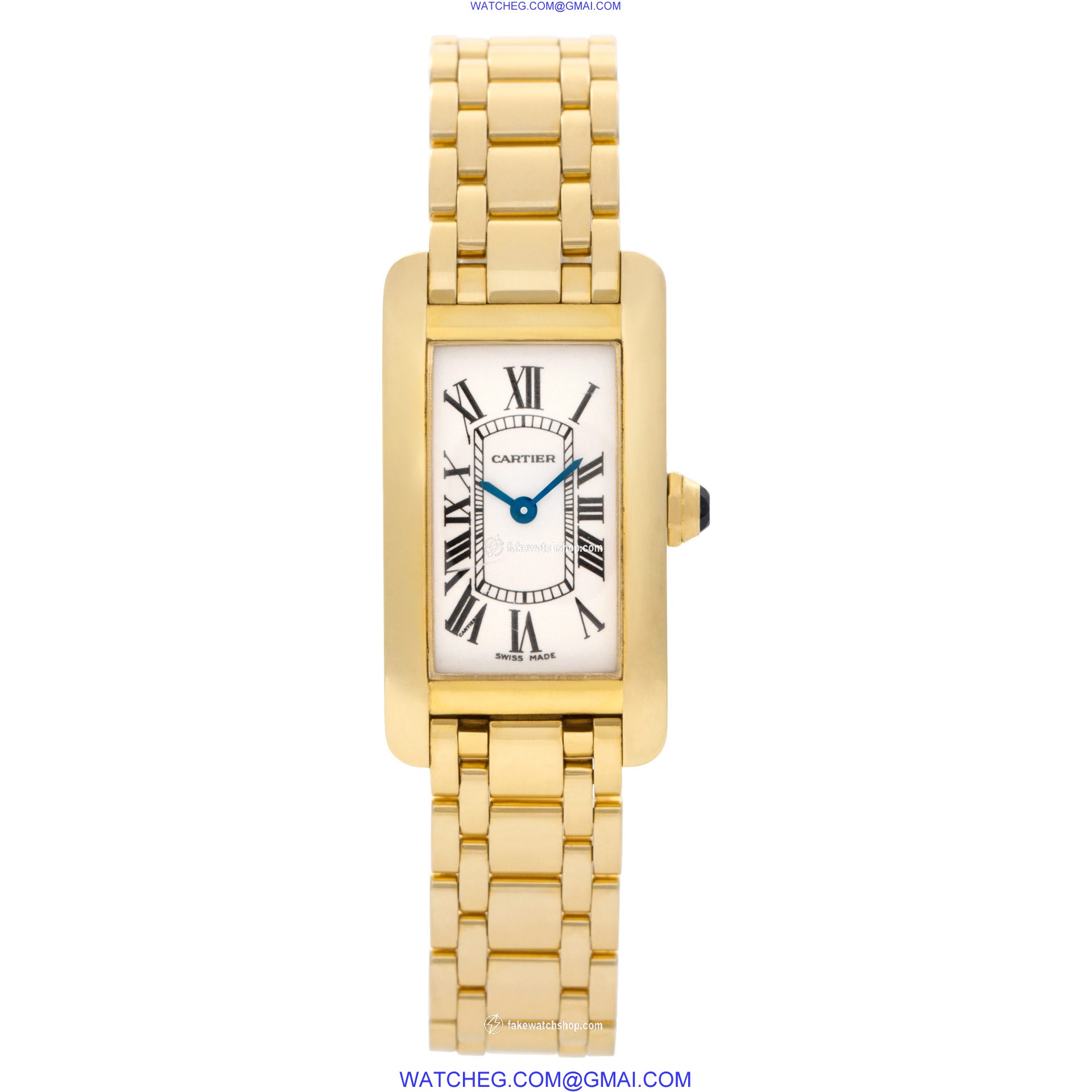 Cartier W26015K2 Tank Americaine Quartz Female 18k yellow gold 2
