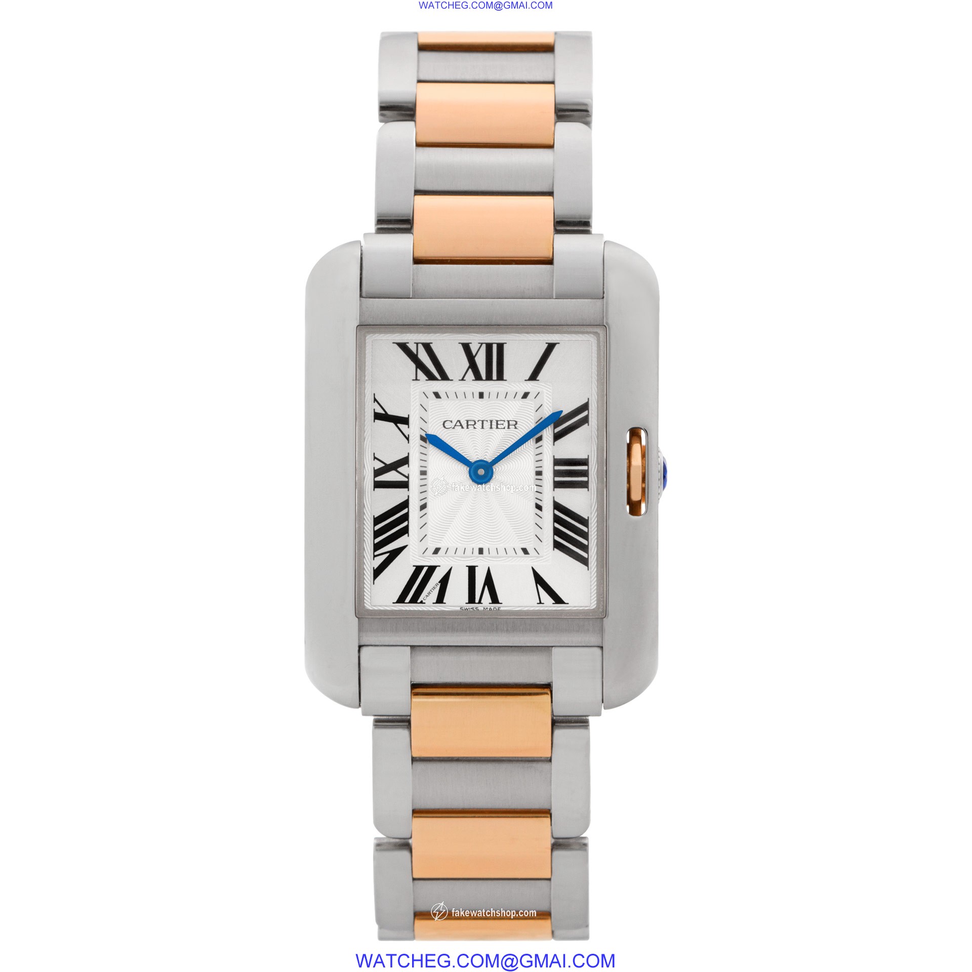 Cartier W5310043 Tank Anglaise Quartz Female Stainless Steel 2