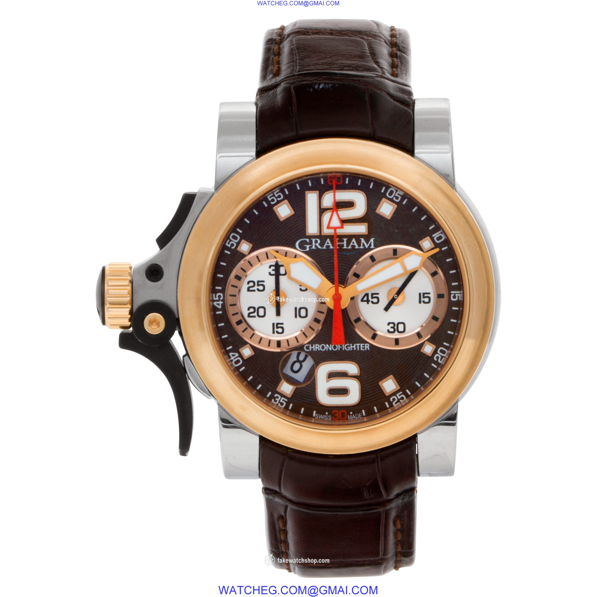Graham 2TRAG.C01A.B72 Chronofighter Trigger Automatic Male 18k gold & Stainless Steel 2