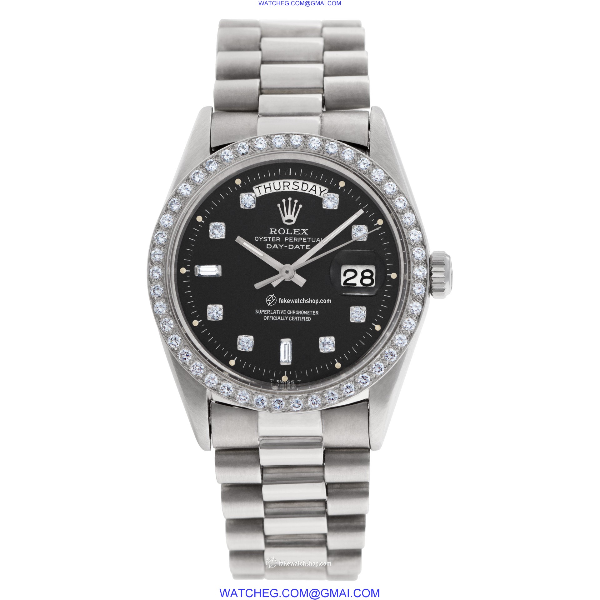 Rolex 1802 Day-Date Automatic Male 18k White Gold 2