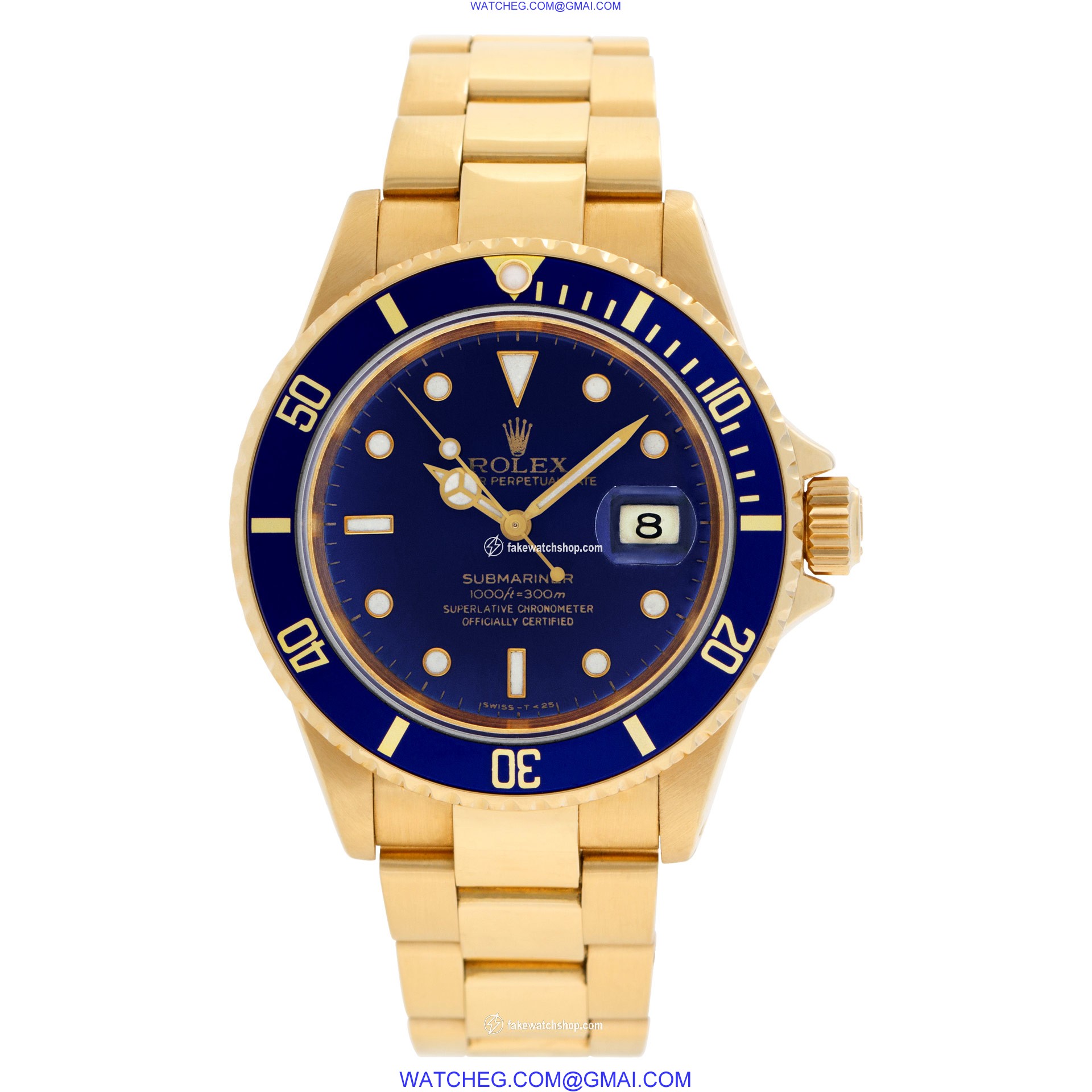 Rolex 16618 Submariner Automatic Male 18k yellow gold 2