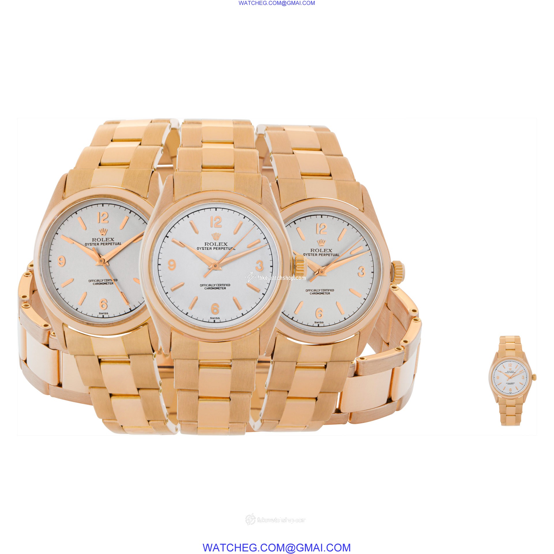 Rolex 6084 Oyster Perpetual Automatic Unisex 18k rose gold 2