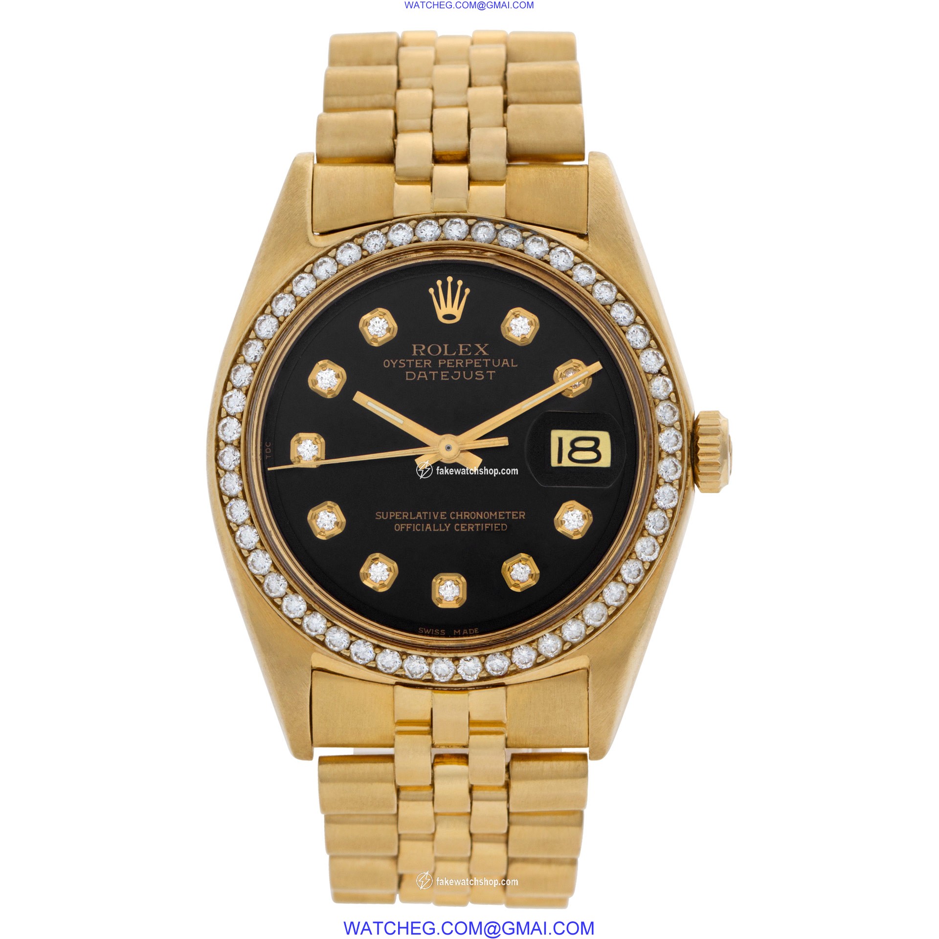 Rolex 1625 Datejust Automatic Unisex 18k yellow gold 2