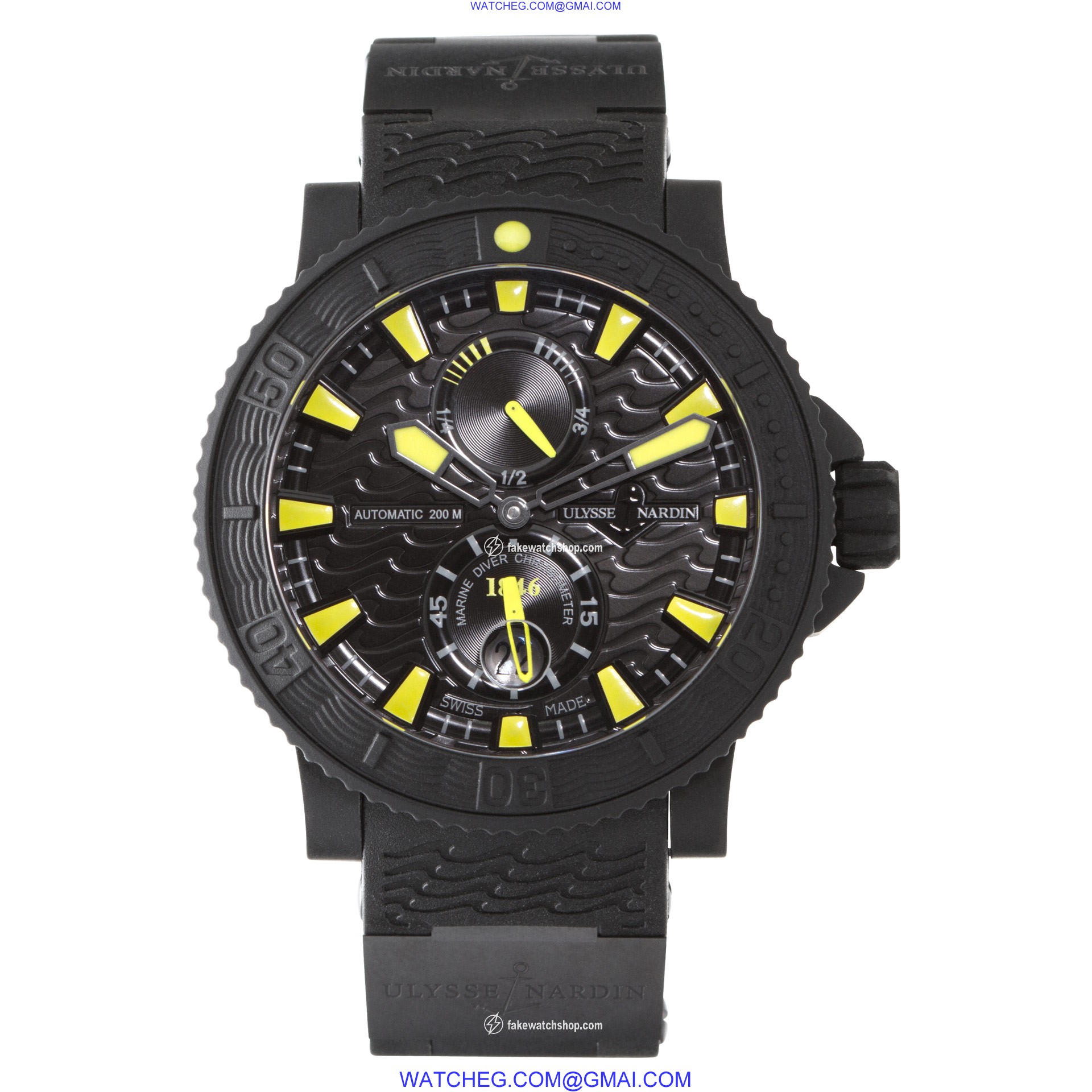 Ulysse Nardin 263-92-3c/924 Maxi Marine Automatic Male Stainless Steel & Rubber 2