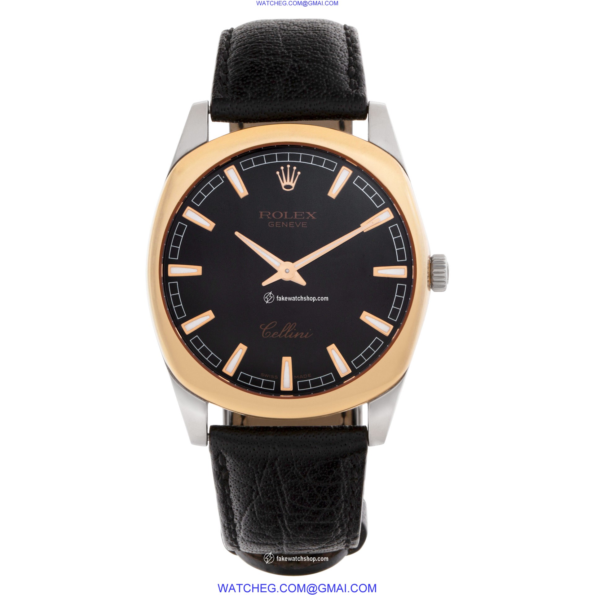 Rolex 4243 Cellini Manual Male 18k White and Pink Gold 2