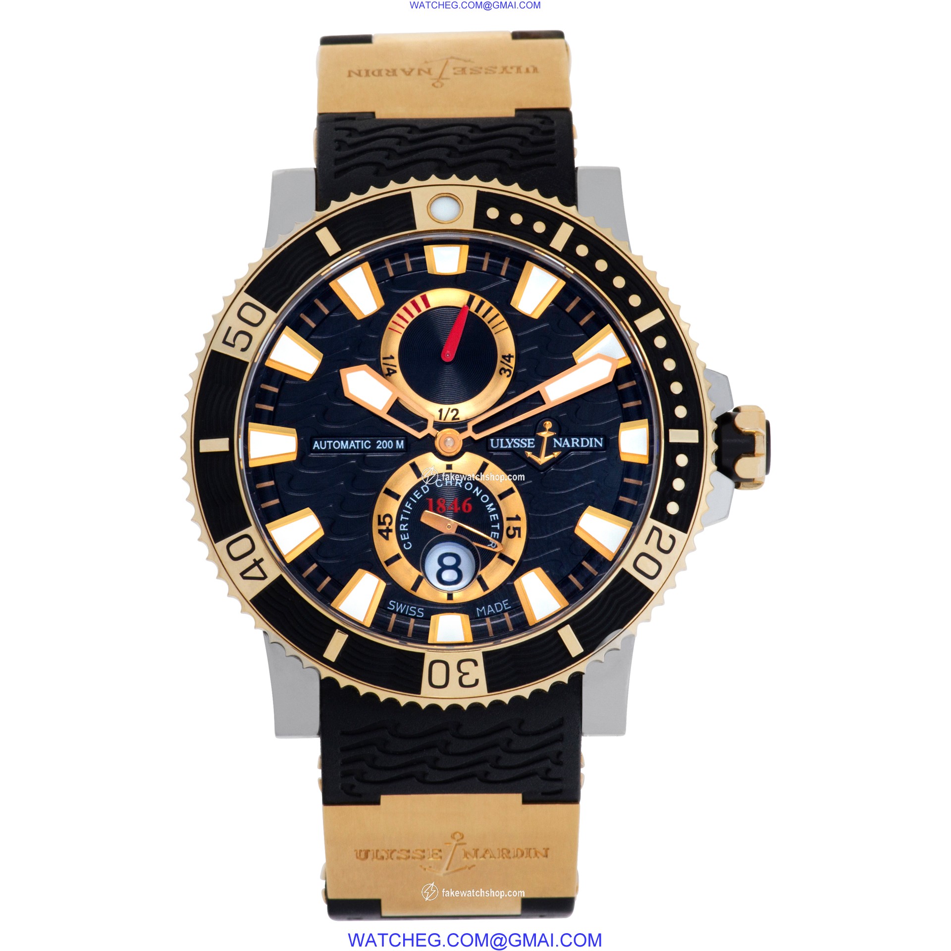 Ulysse Nardin 265-90 maxi diver Automatic Unisex 18k rose gold & titanium 2