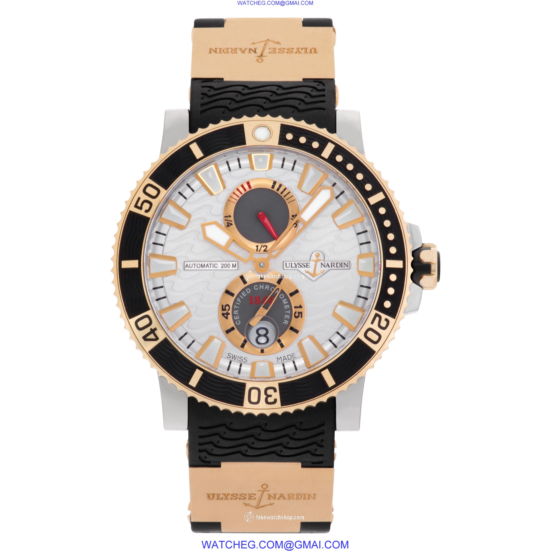 Ulysse Nardin 265-90 Maxi Marine Automatic Male 18k rose gold & titanium 2