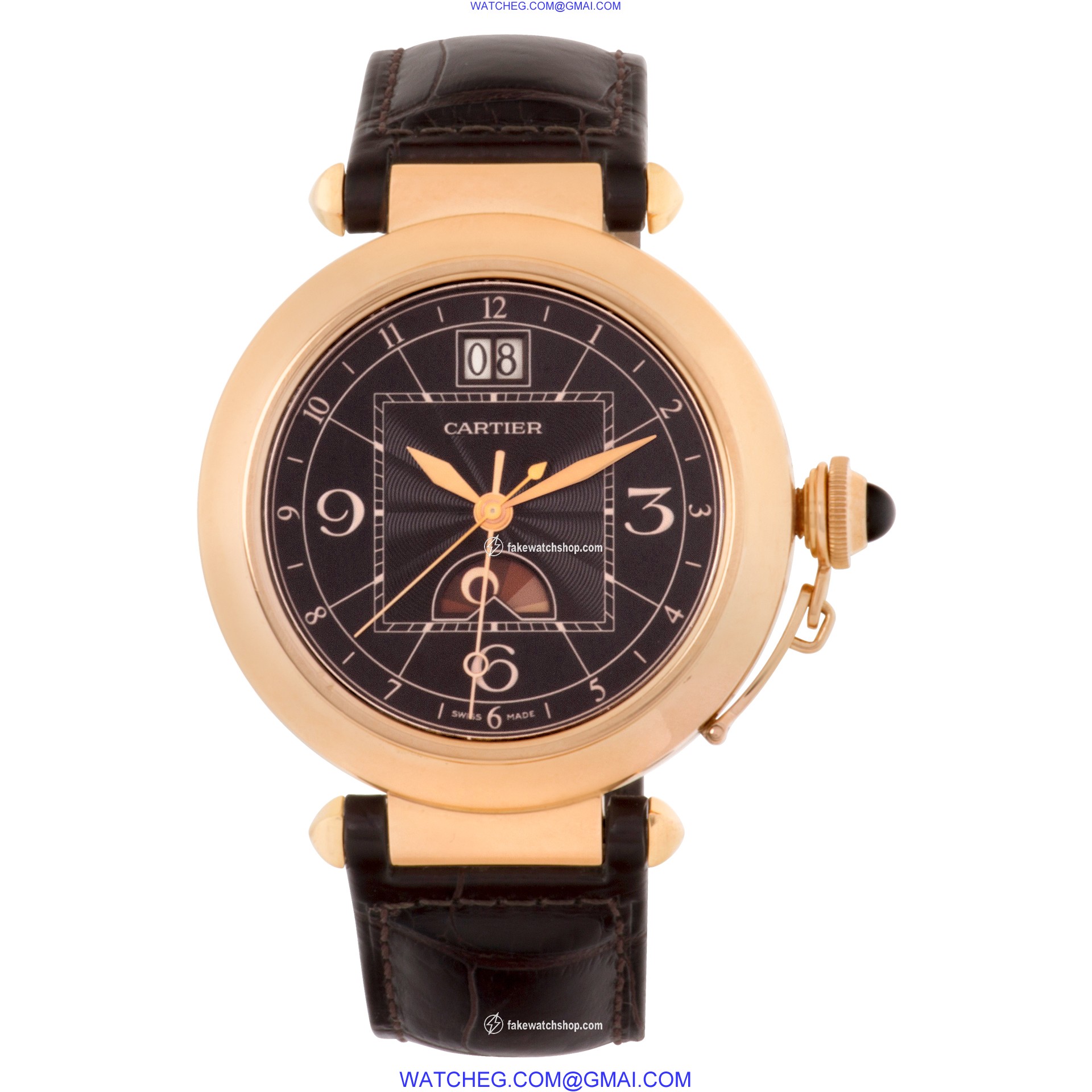 Cartier w3030001 Pasha Automatic Male 18k rose gold 2