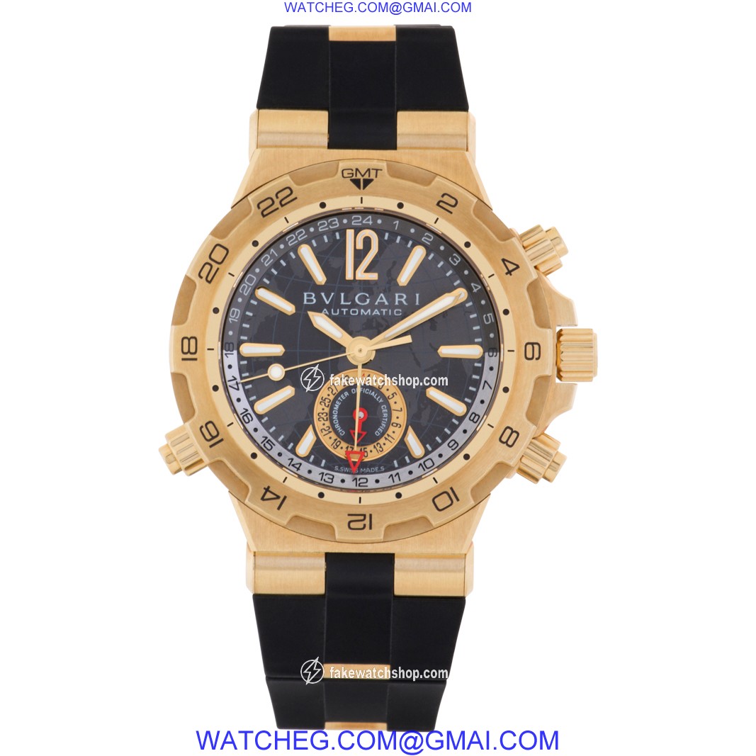 Bvlgari DP 42 G GMT Diagono Automatic Male 18k yellow gold 2