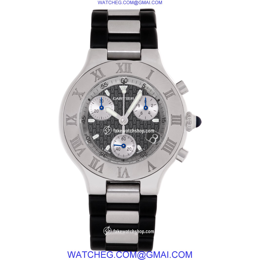 Cartier w10125U2 Chronoscaph 21 Quartz Unisex Stainless Steel 2