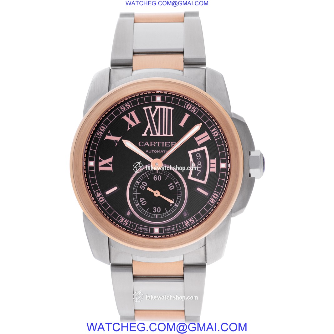 Cartier W7100050 Calibre Automatic Male 18k rose gold & stainless steel 2