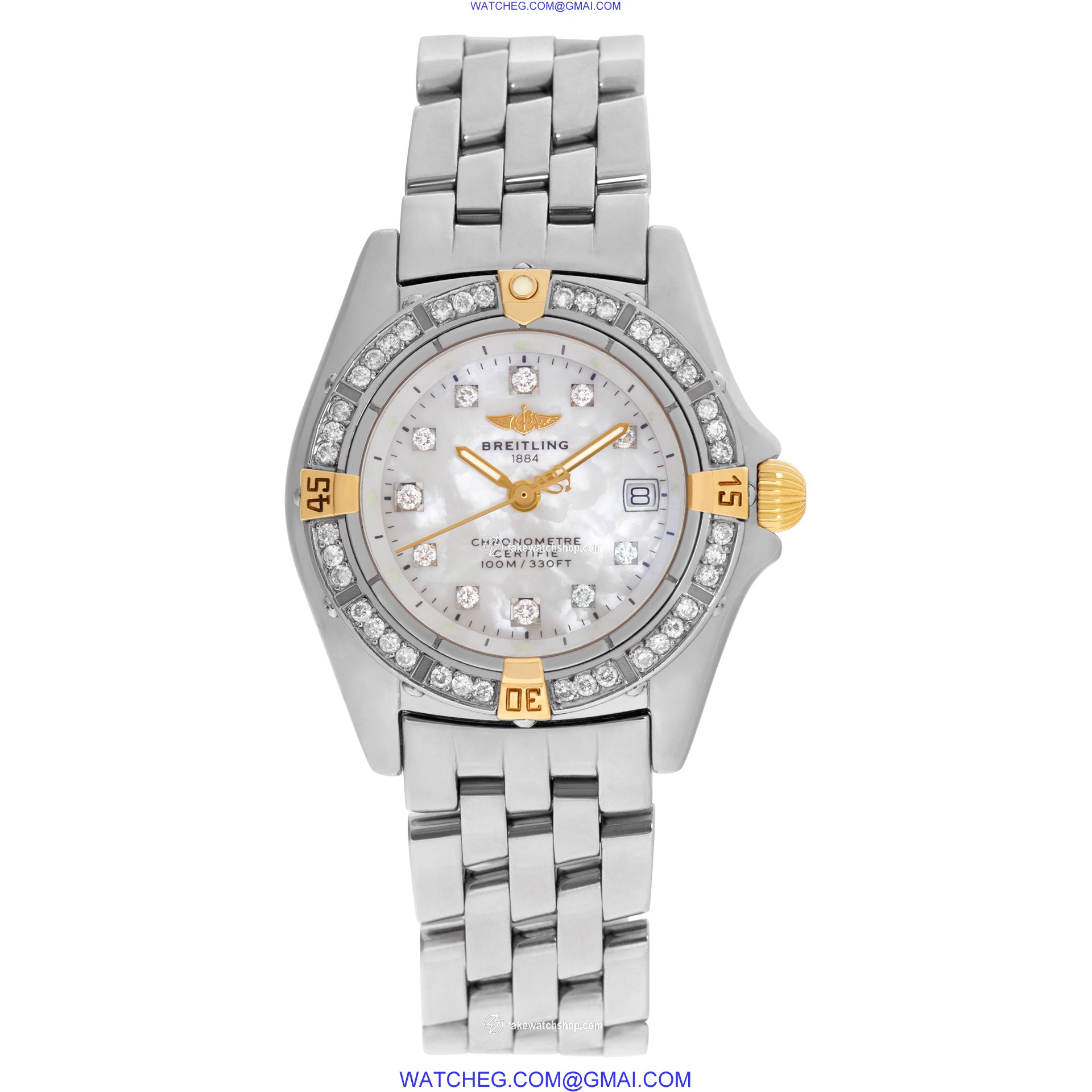 Breitling B72345 Callistino Quartz Female 18k gold & Stainless Steel 2
