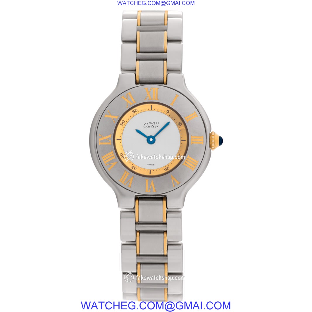 Cartier 1340 Must 21 Quartz Female 18k gold & Stainless Steel 2