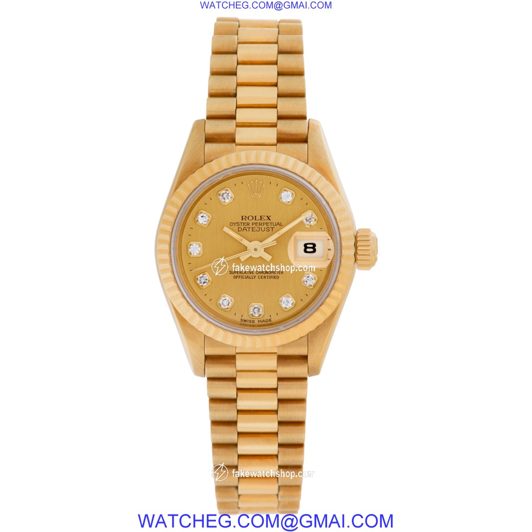 Rolex 69178 Datejust Automatic Female 18k yellow gold 2