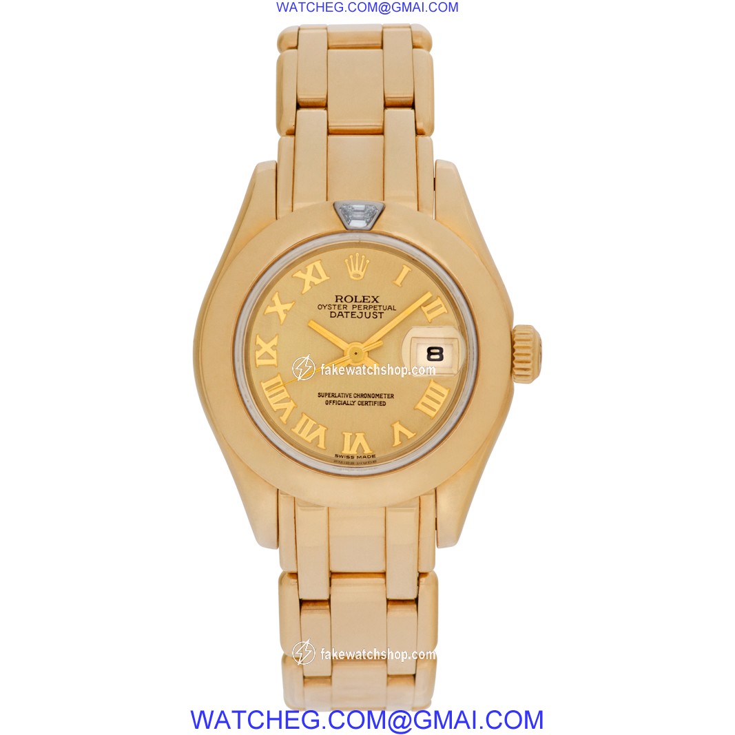 Rolex 80328 Pearlmaster Automatic Female 18k yellow gold 2