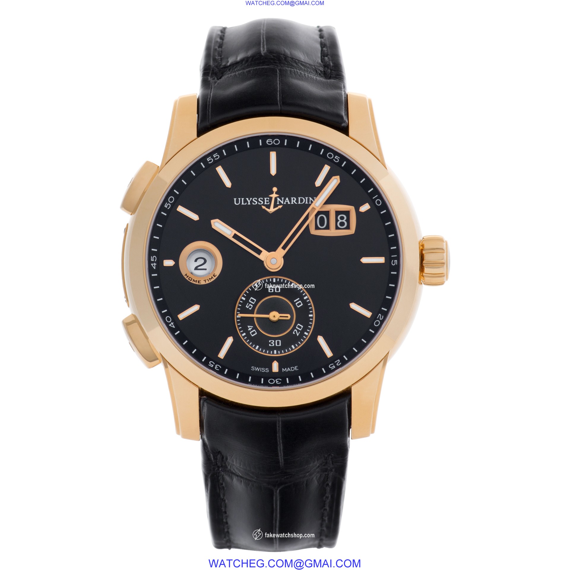 Ulysse Nardin 3346-126/92 Dual Time Automatic Male 18k rose gold 2