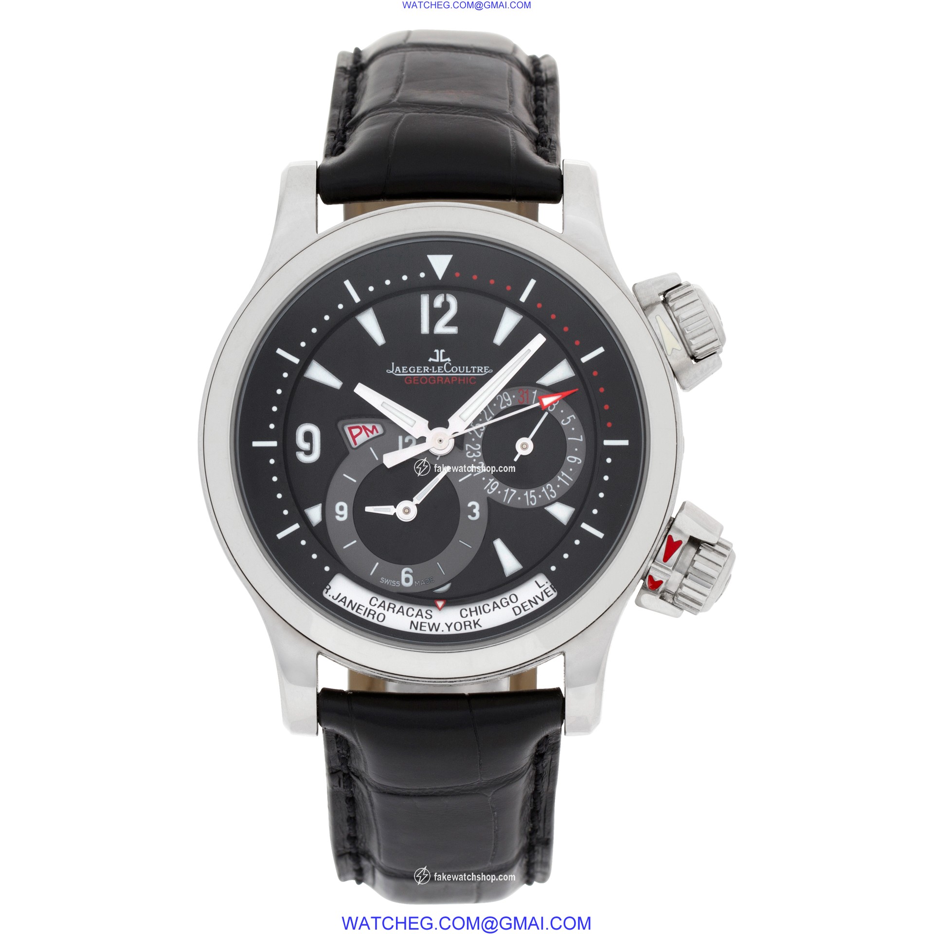 Jaeger LeCoultre 146.8.83 Geographic Automatic Male Stainless Steel 2