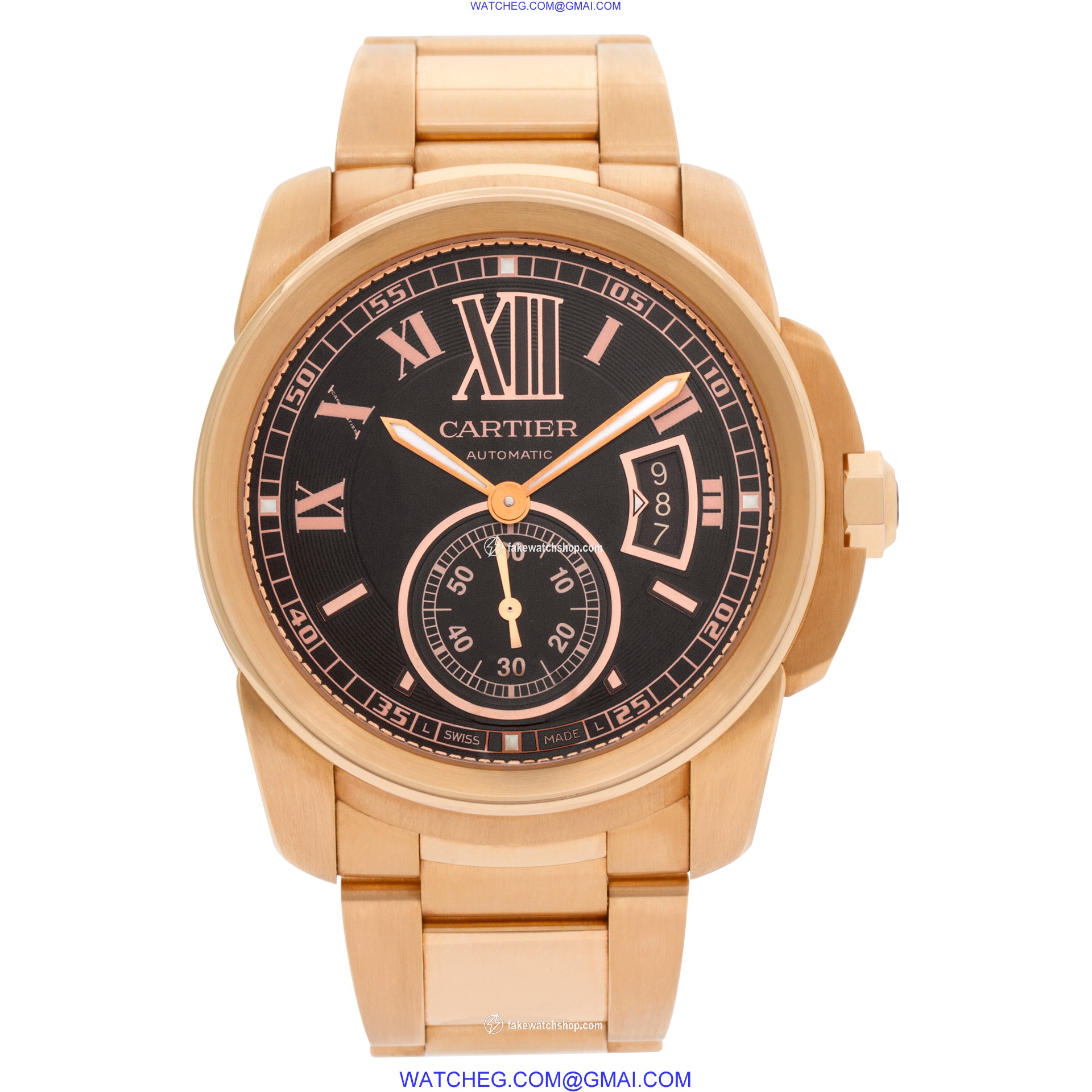 Cartier W7100040 Calibre Automatic Male 18k rose gold 2