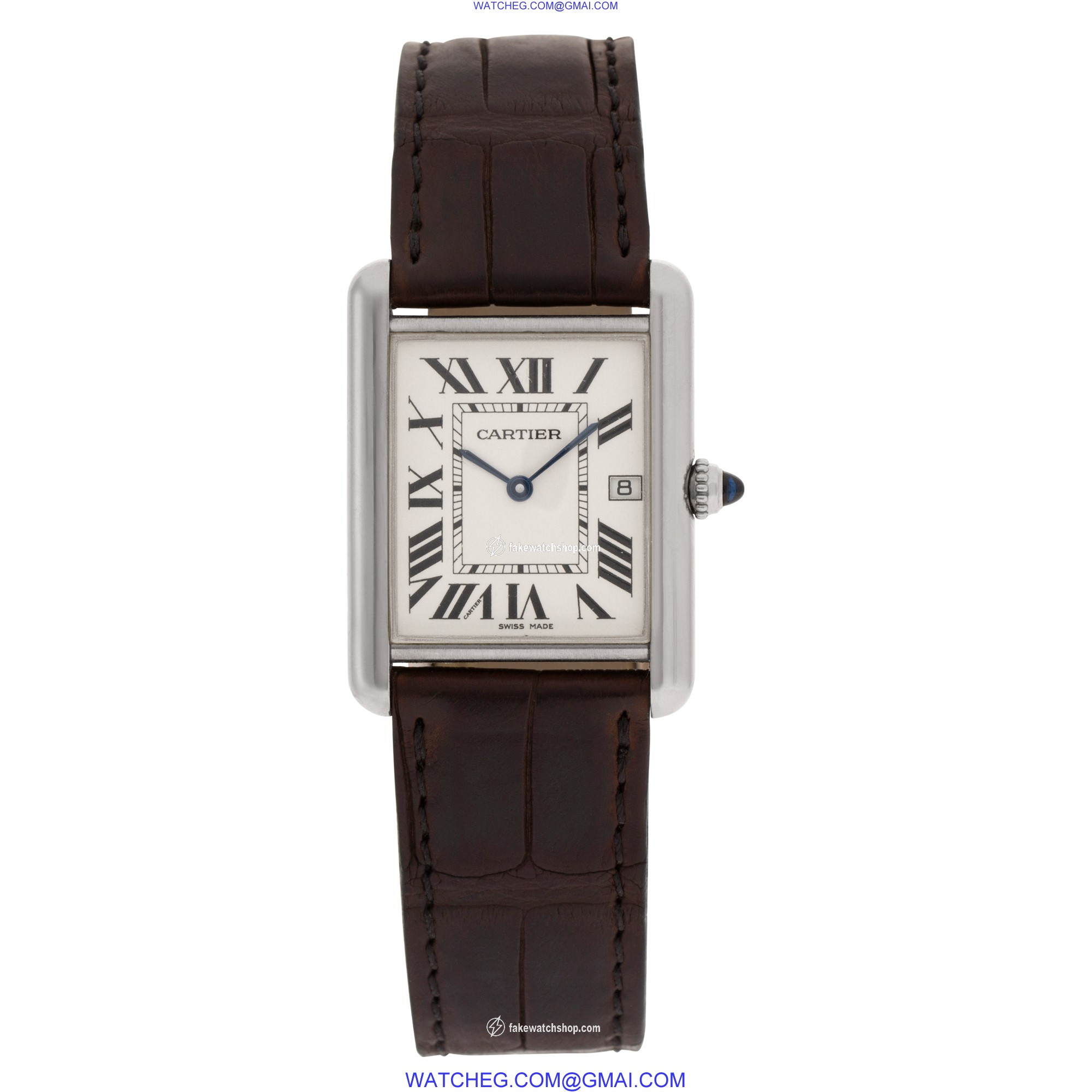 Cartier W1540956 Tank Louis Quartz Unisex 18k White Gold 2