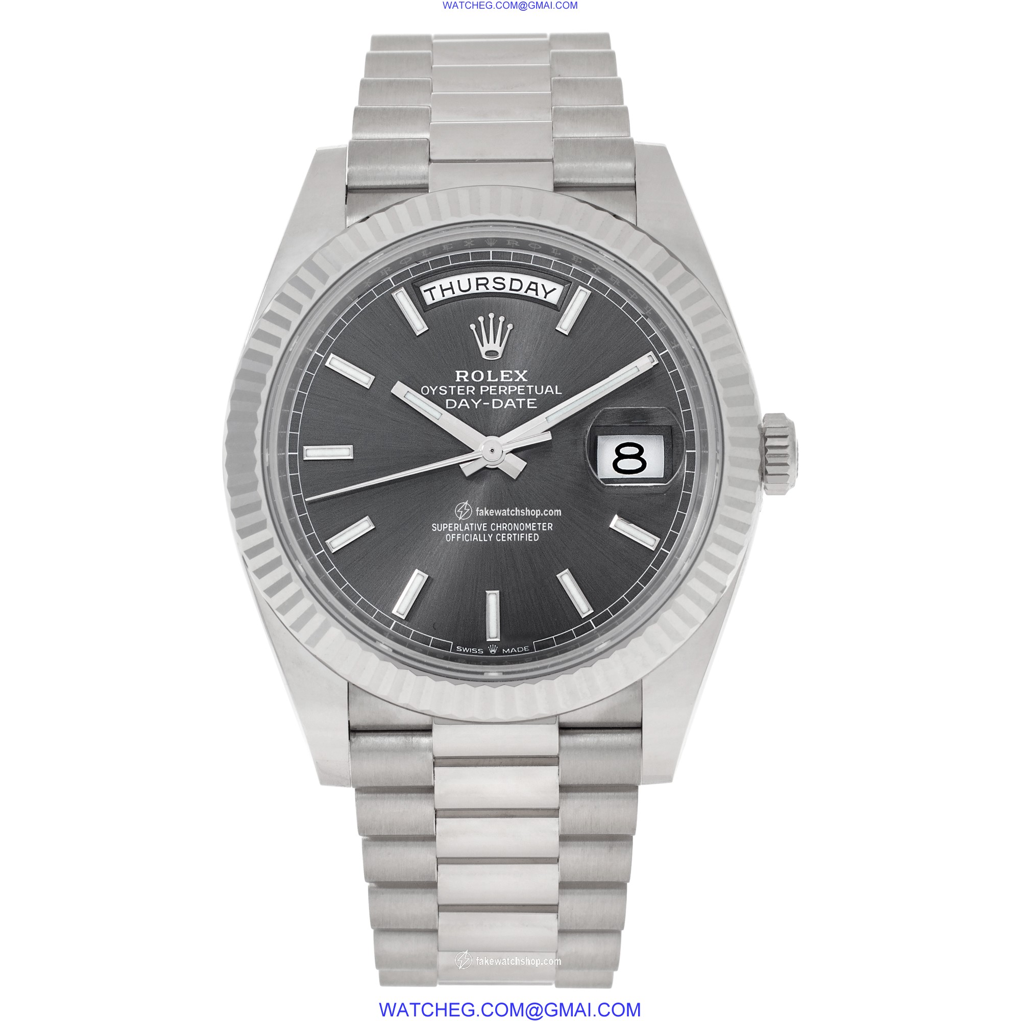 Rolex 228239 Day-Date 40 Automatic Male 18k White Gold 2