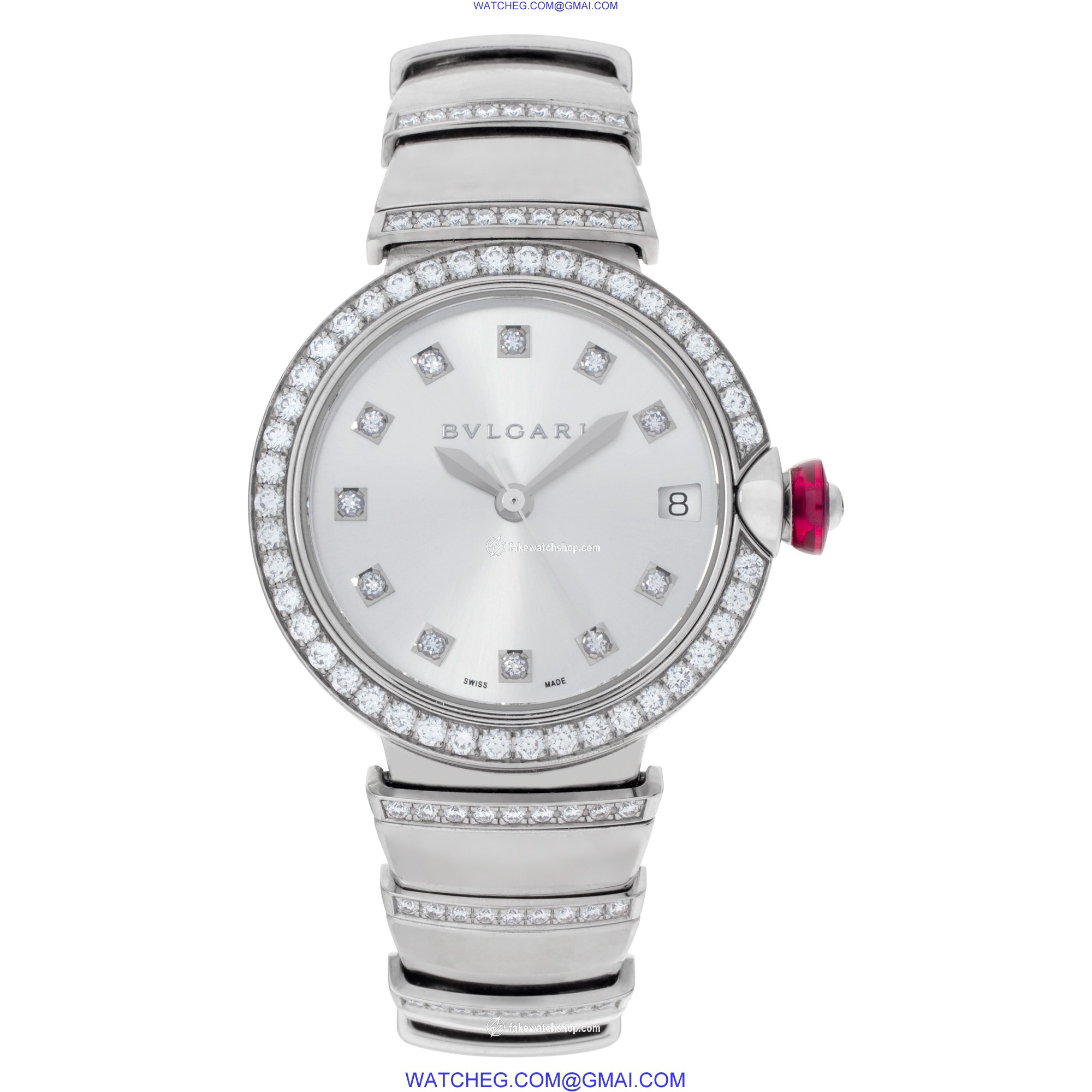 Bvlgari LU W 33 G Classic Automatic Female 18k White Gold 2