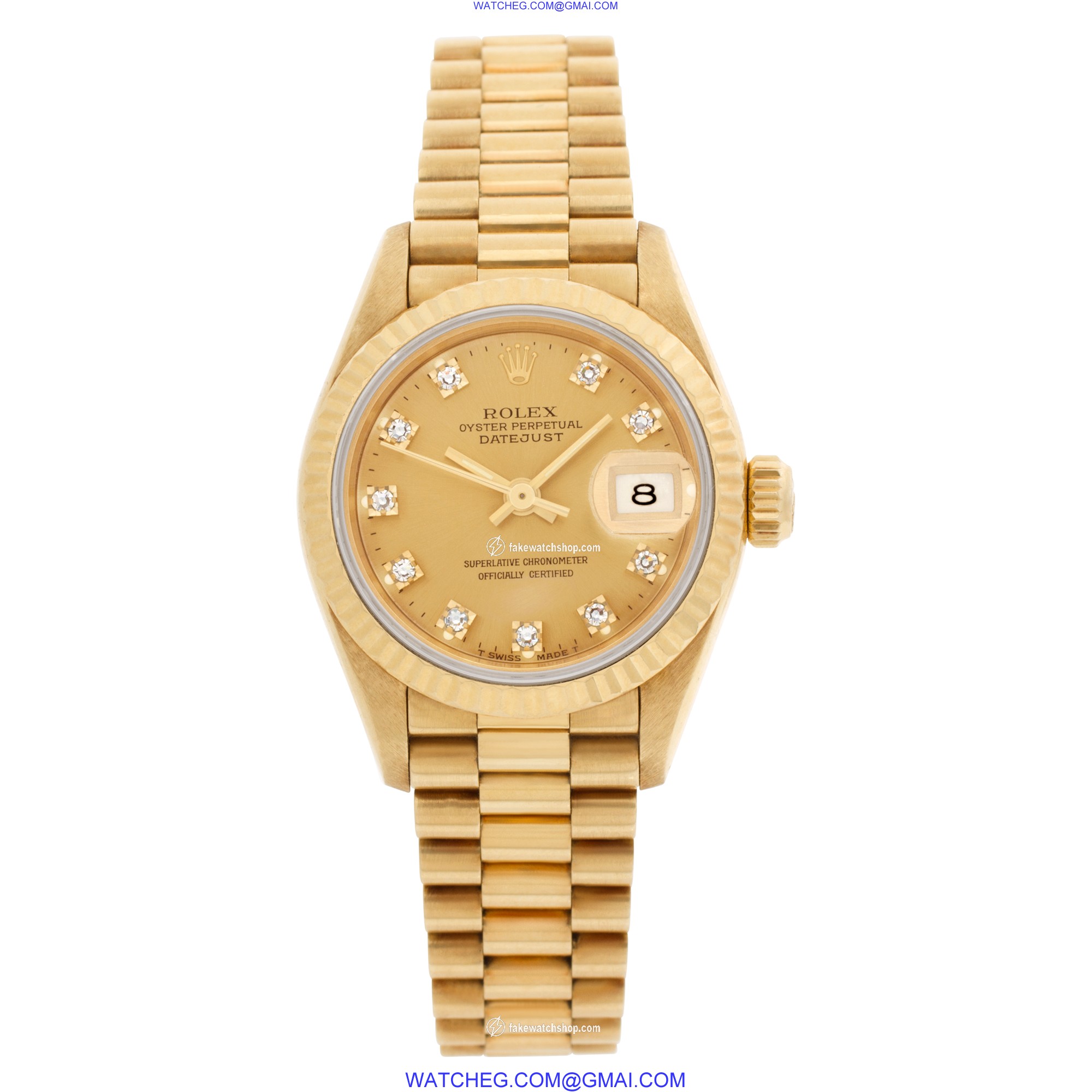 Rolex 69178 Datejust Automatic Female 18k Yellow Gold 2