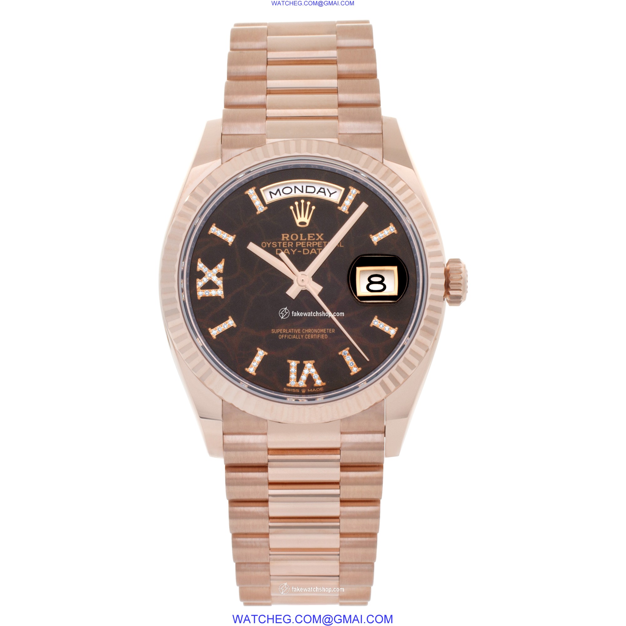 Rolex 128235 Day-Date Automatic Unisex 18k rose gold 2