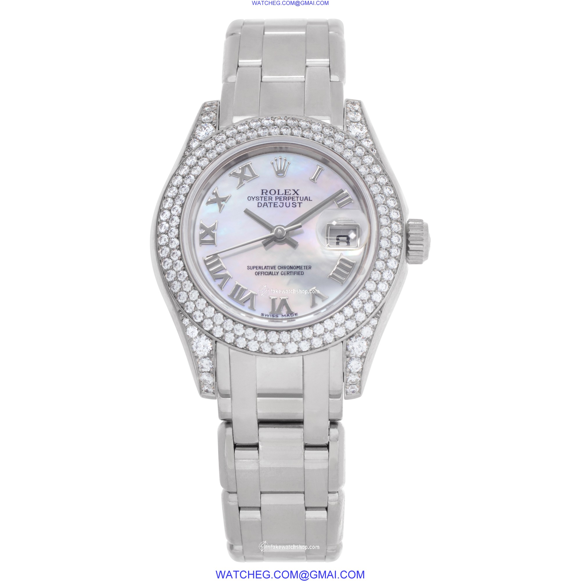 Rolex 80959 Pearlmaster Automatic Female 18k White Gold 2