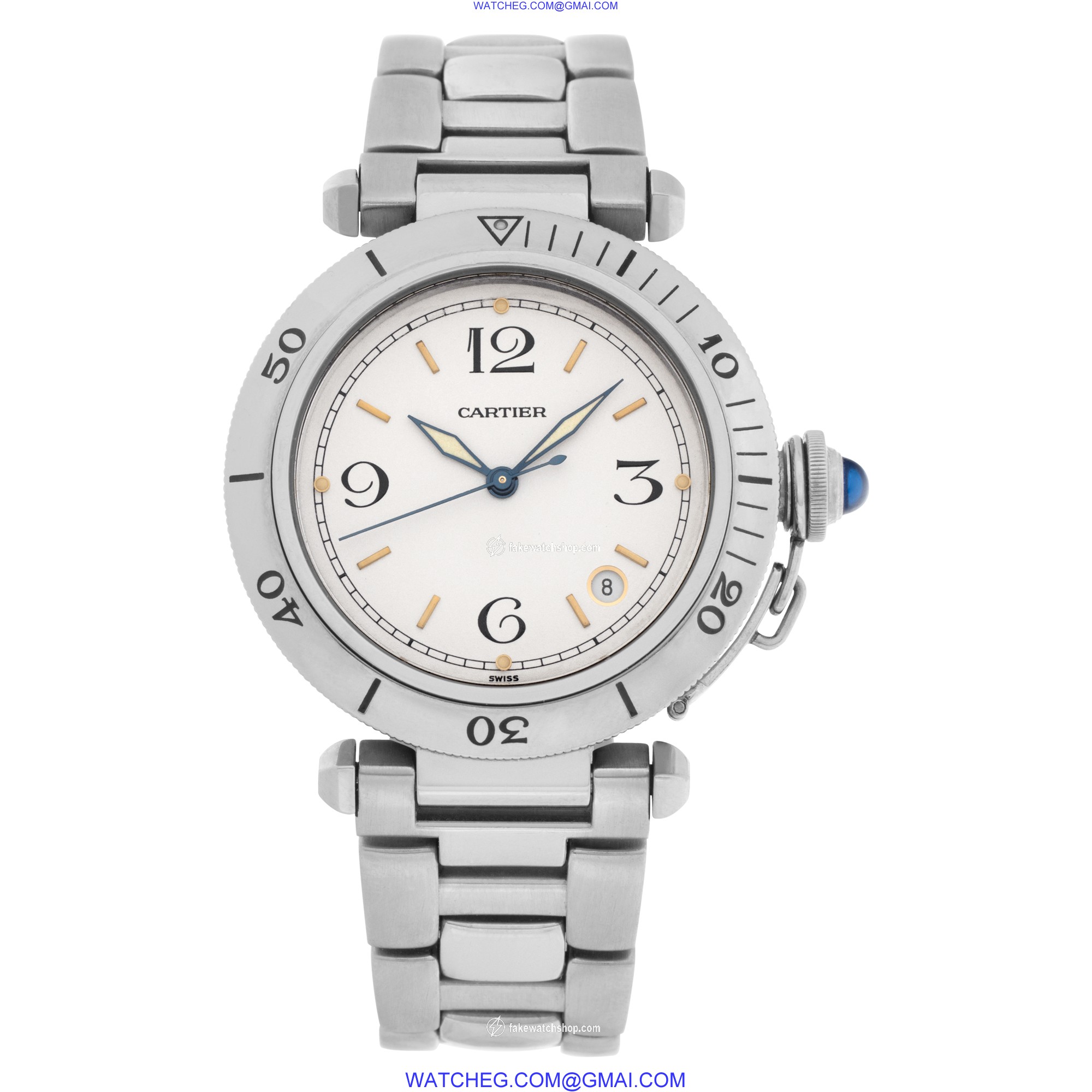 Cartier W3104H3 Pasha 38mm Automatic Male Stainless Steel 2