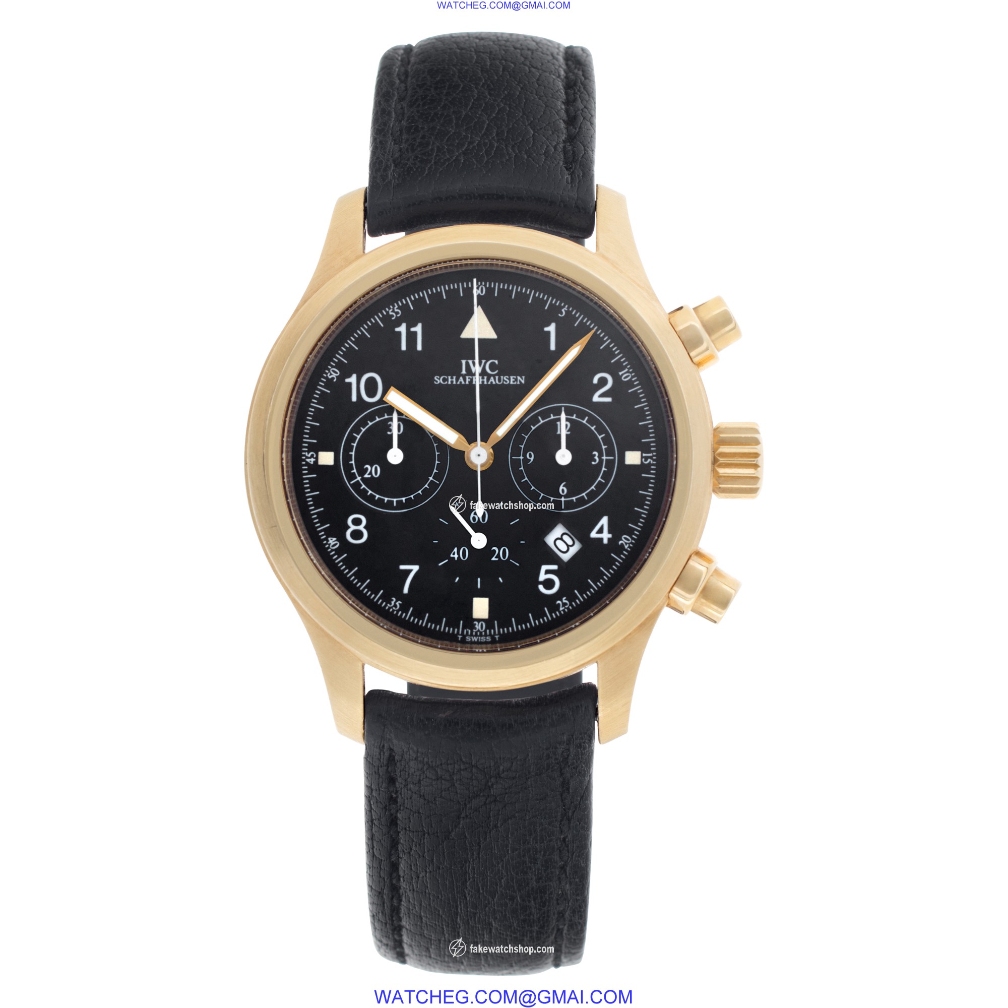 IWC 3741 Pilot Quartz Male 18k yellow gold 2
