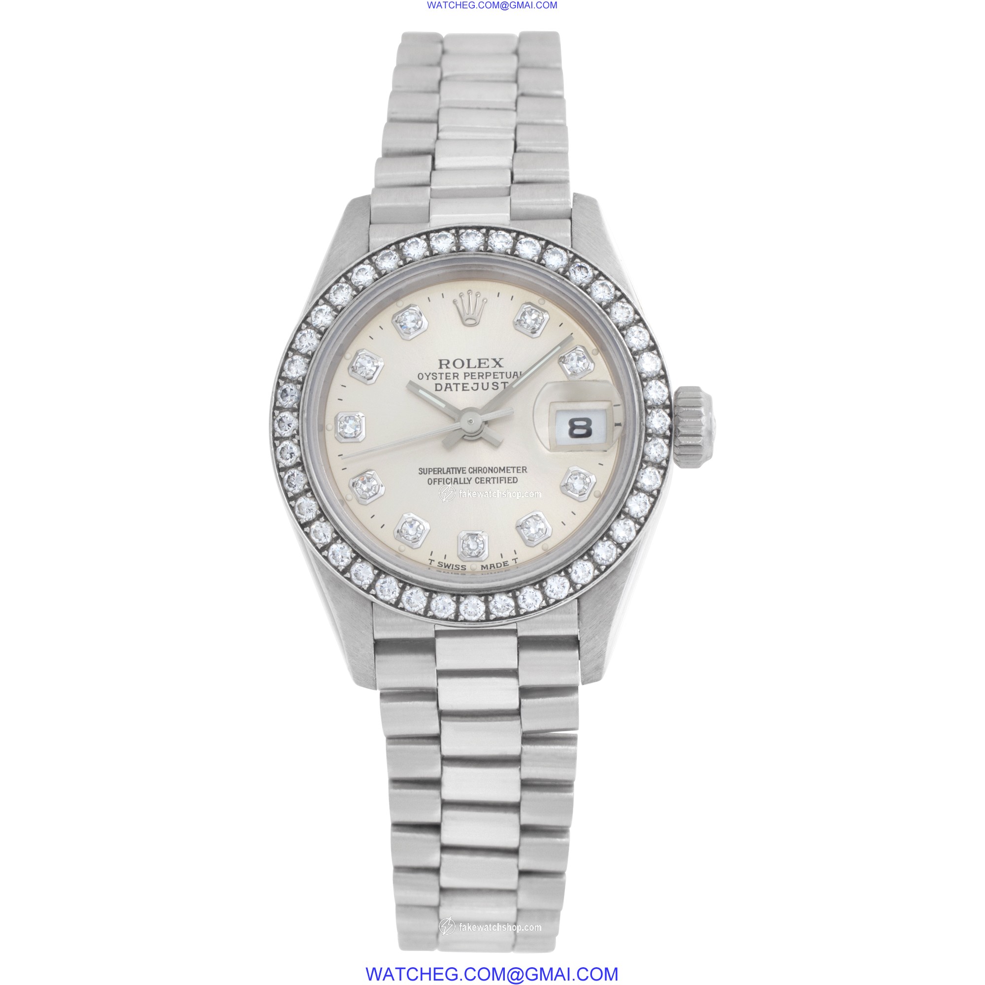 Rolex 69136 Datejust Automatic Female Platinum 2