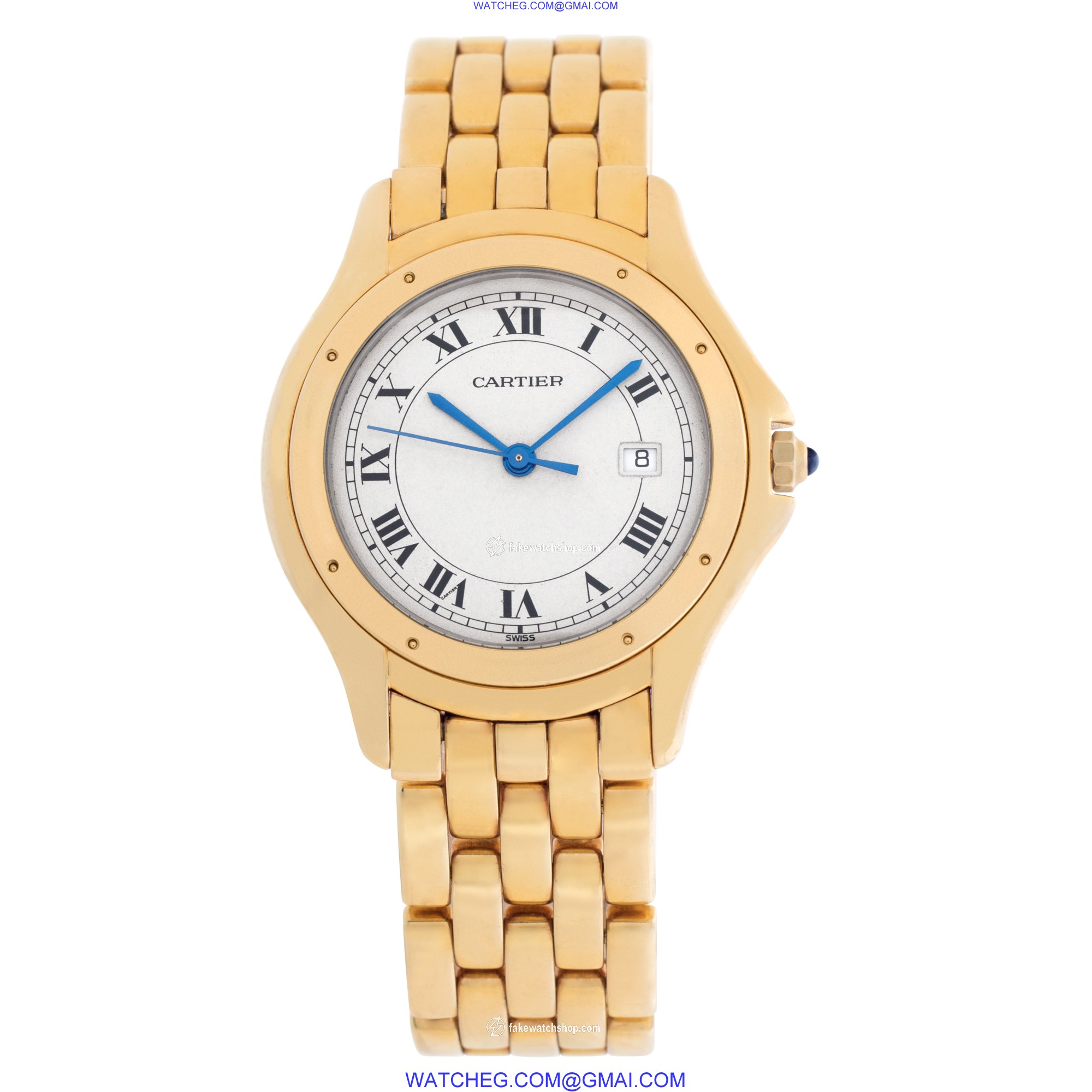 Cartier 887904 Cougar Quartz Unisex 18k yellow gold 2