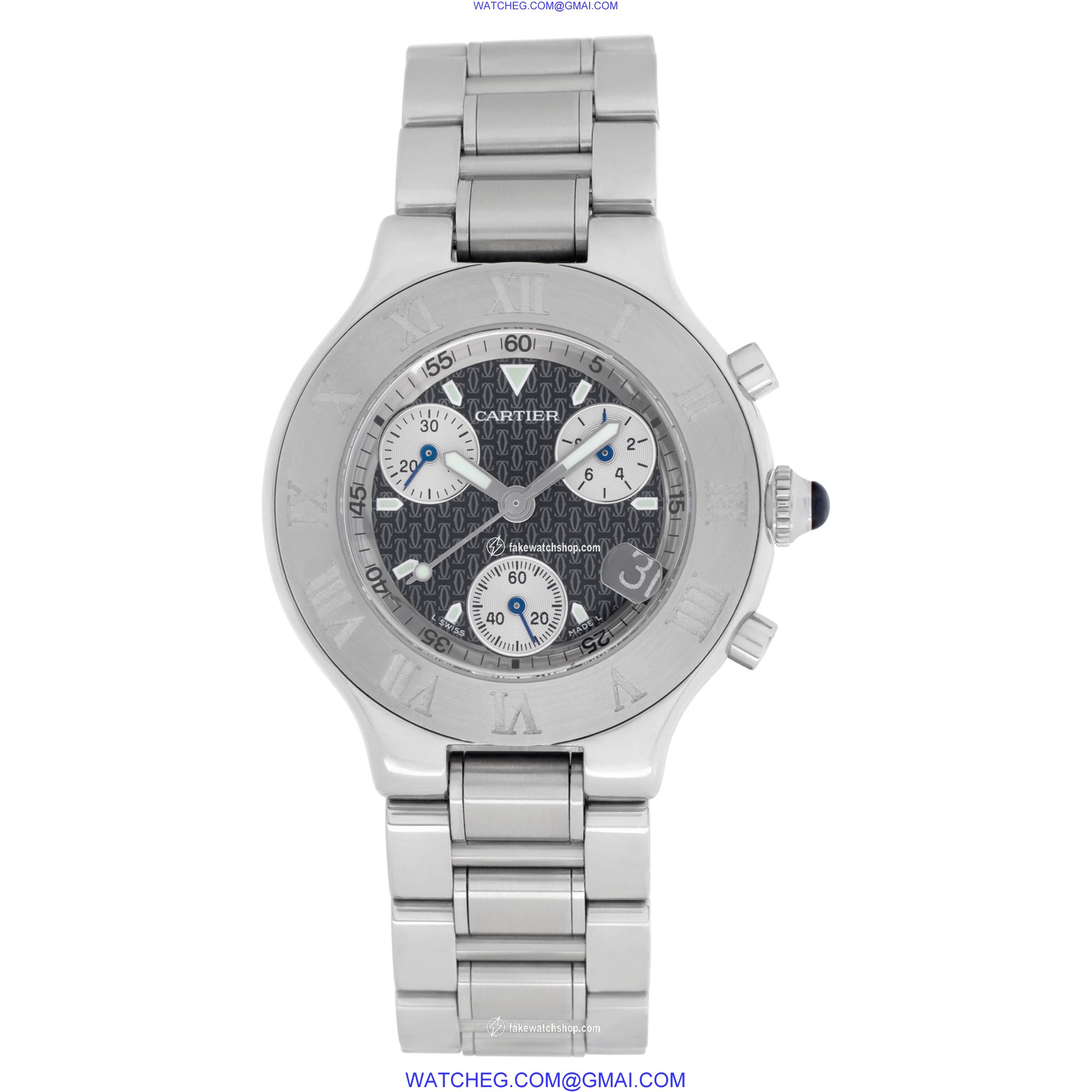 Cartier W10172t2 Chronoscaph 21 Quartz Male Stainless Steel 2