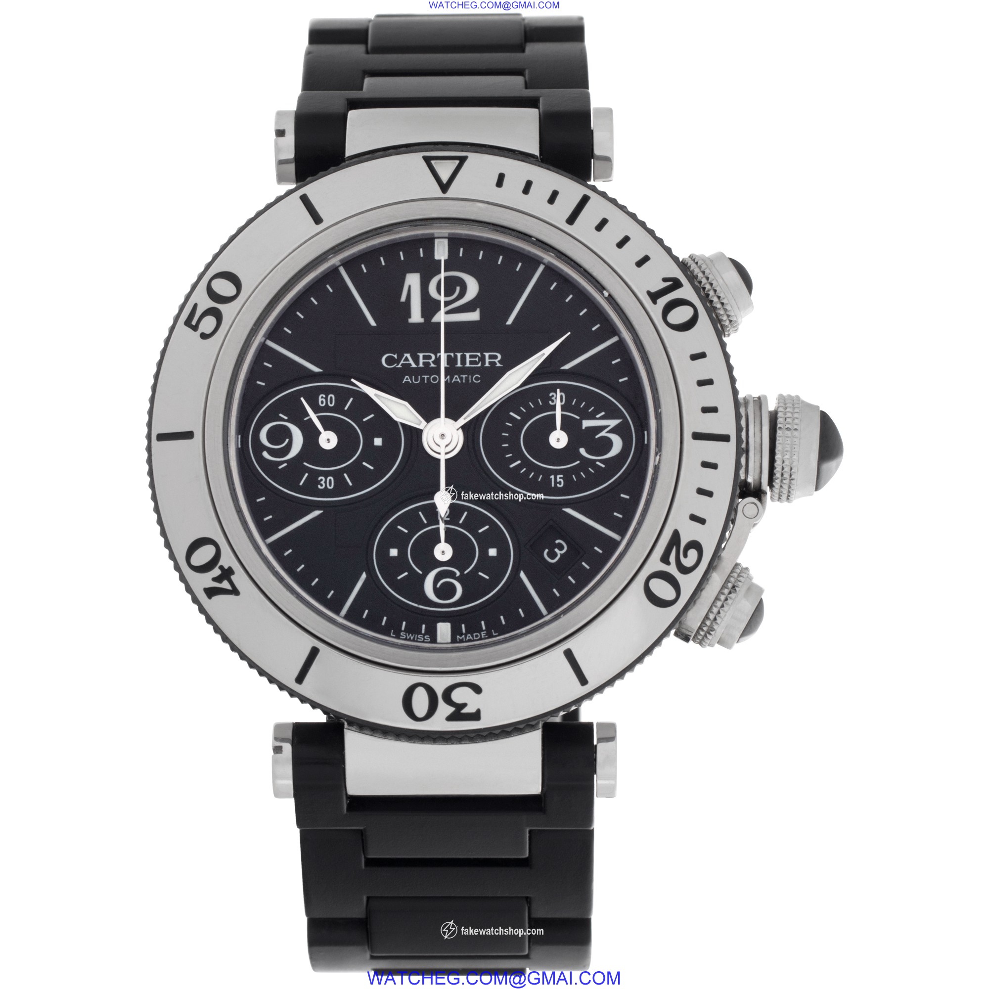 Cartier w10198U2 Pasha Automatic Male Stainless Steel 2