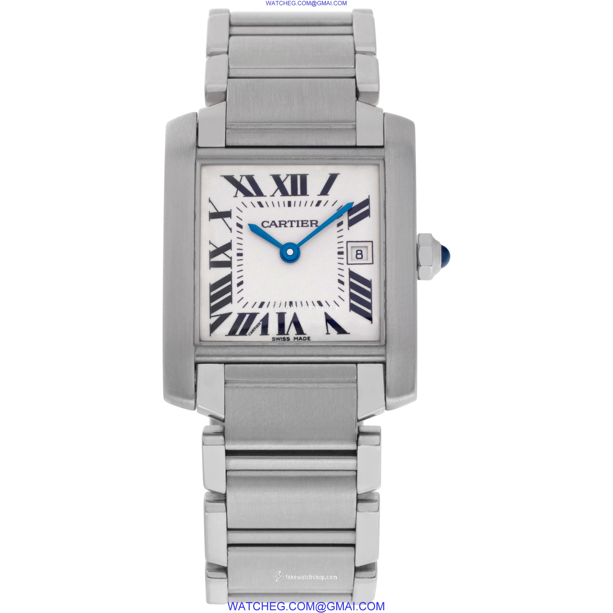 Cartier W51011Q3 Tank Francaise Quartz Male Stainless Steel 2