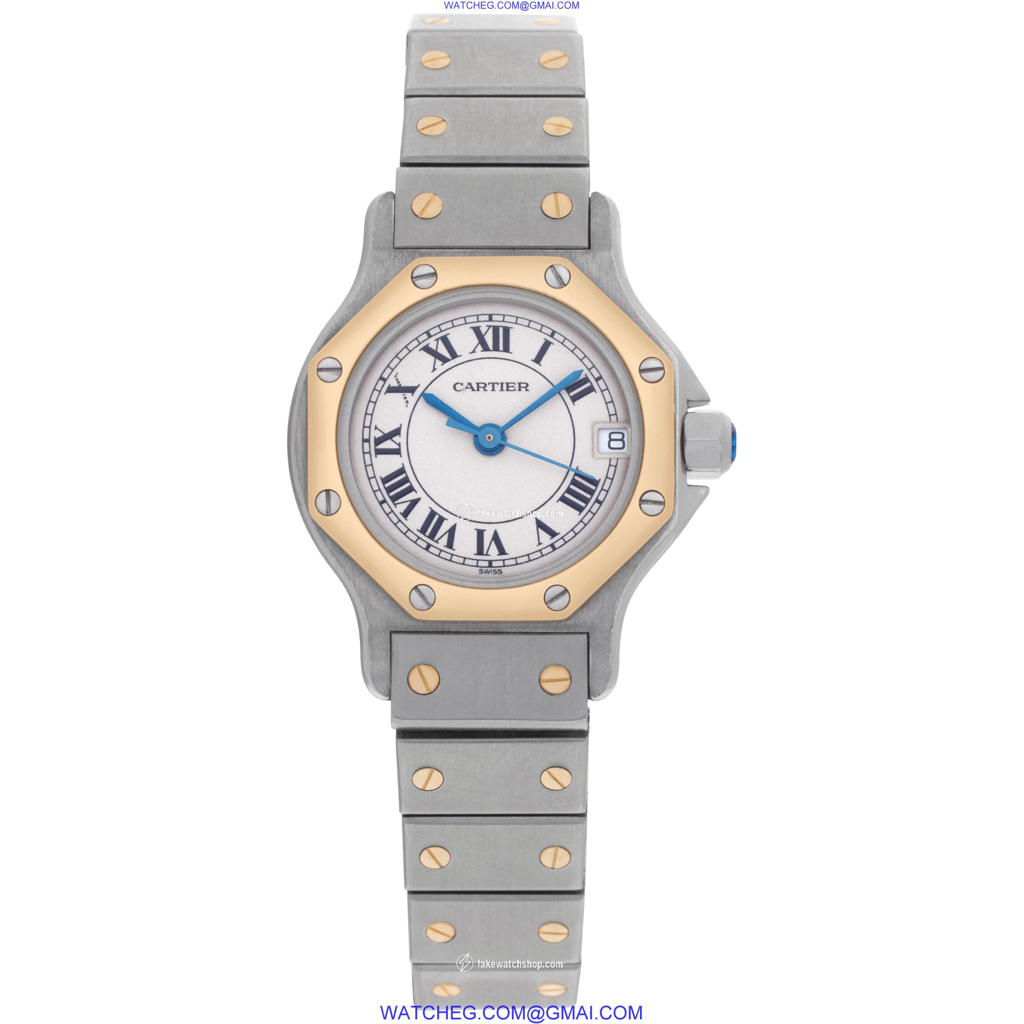 Cartier 187903 Santos Quartz Female 18k gold & Stainless Steel 2