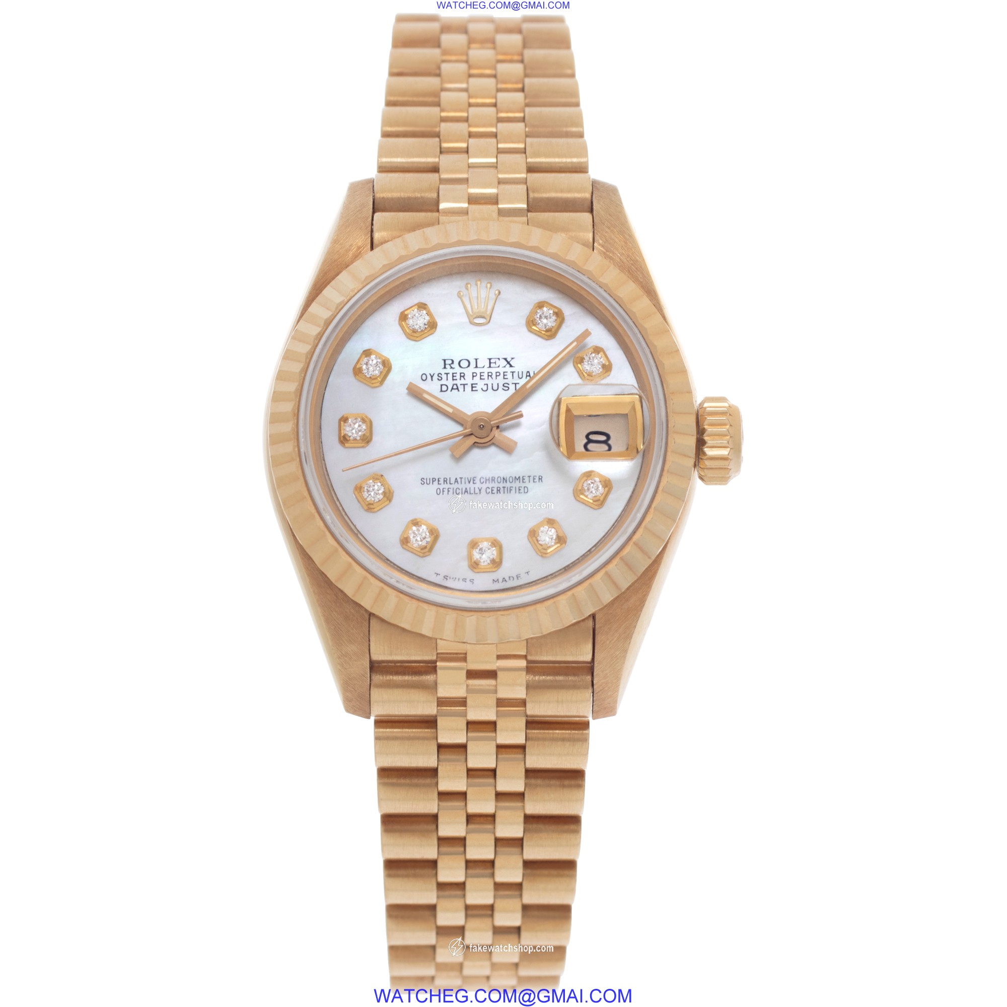 Rolex 69178 Datejust Automatic Female 18k Yellow Gold 2