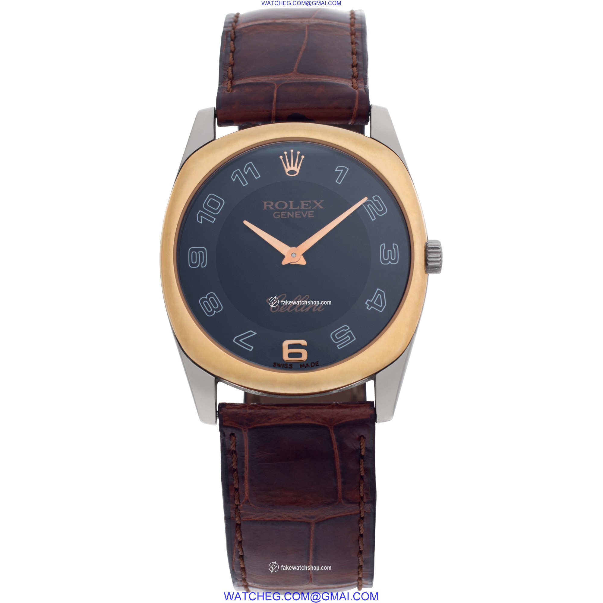 Rolex 4233 Cellini Manual Male 18k rose & white gold 2