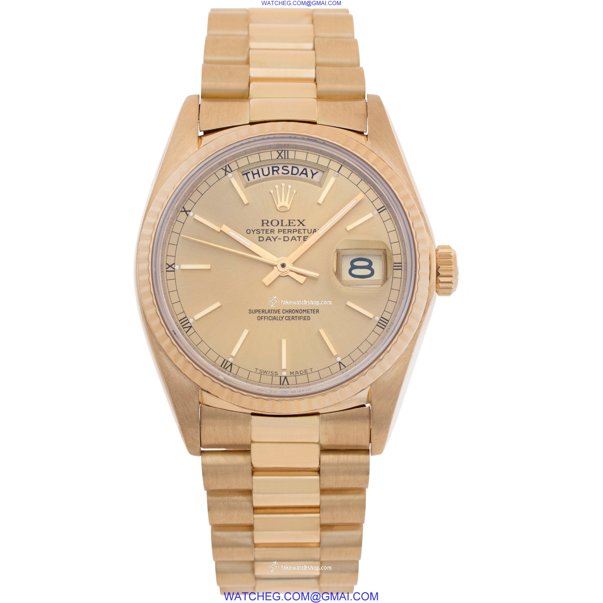 Rolex 18038 Day-Date Automatic Male 18k Yellow Gold 2
