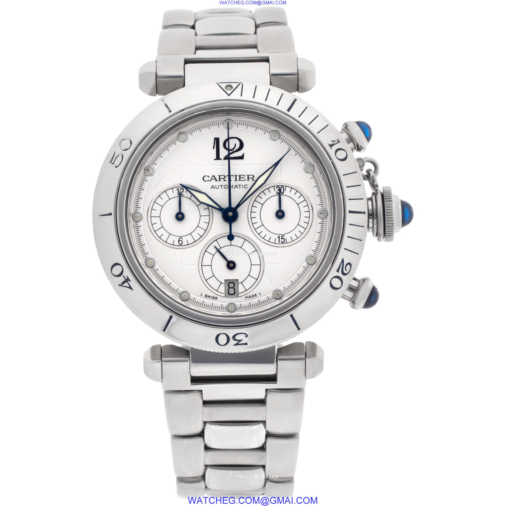 Cartier w31030h3 Pasha Chronograph Automatic Male Stainless Steel 2