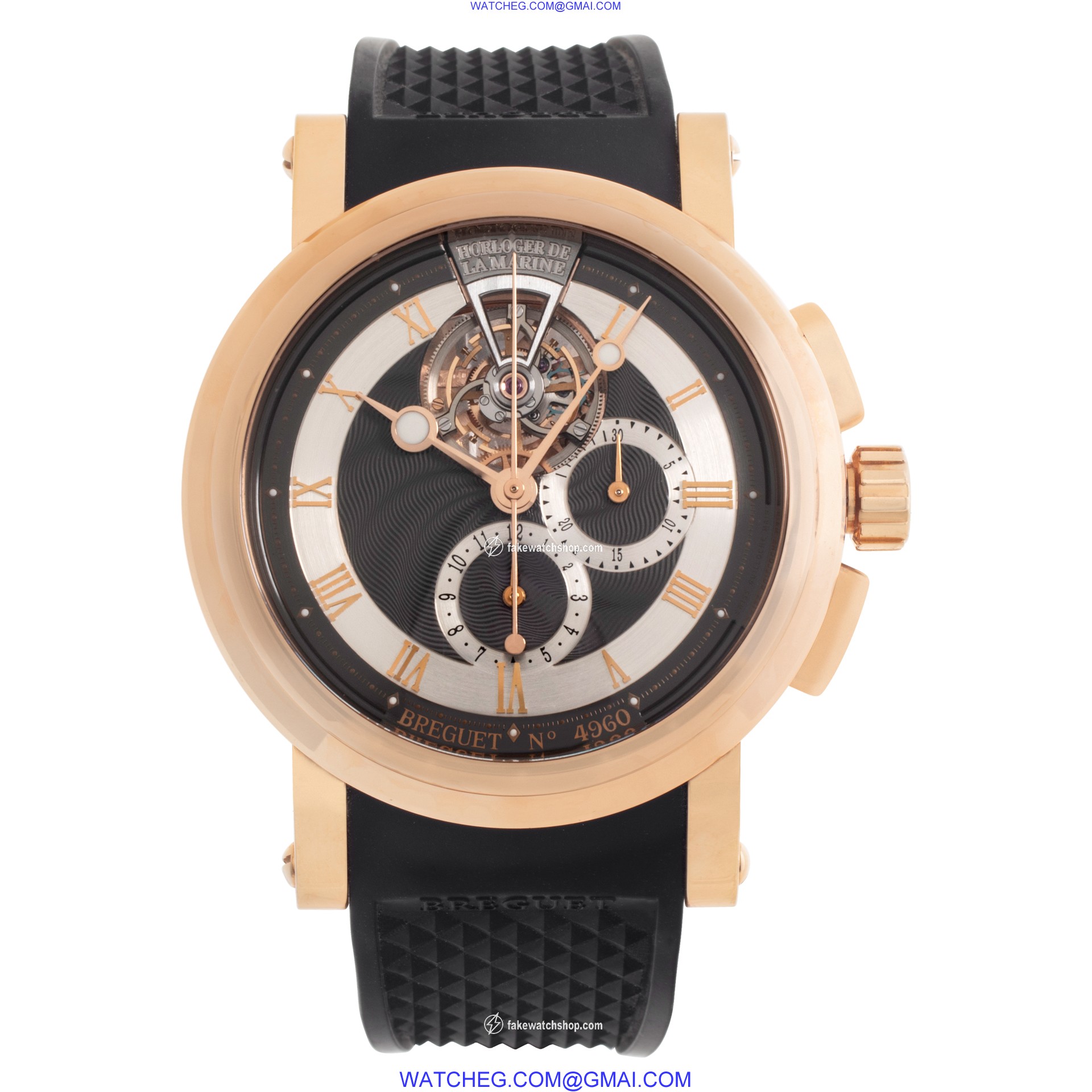 Breguet 5837br/92/5zu Marine Automatic Male 18k rose gold 2