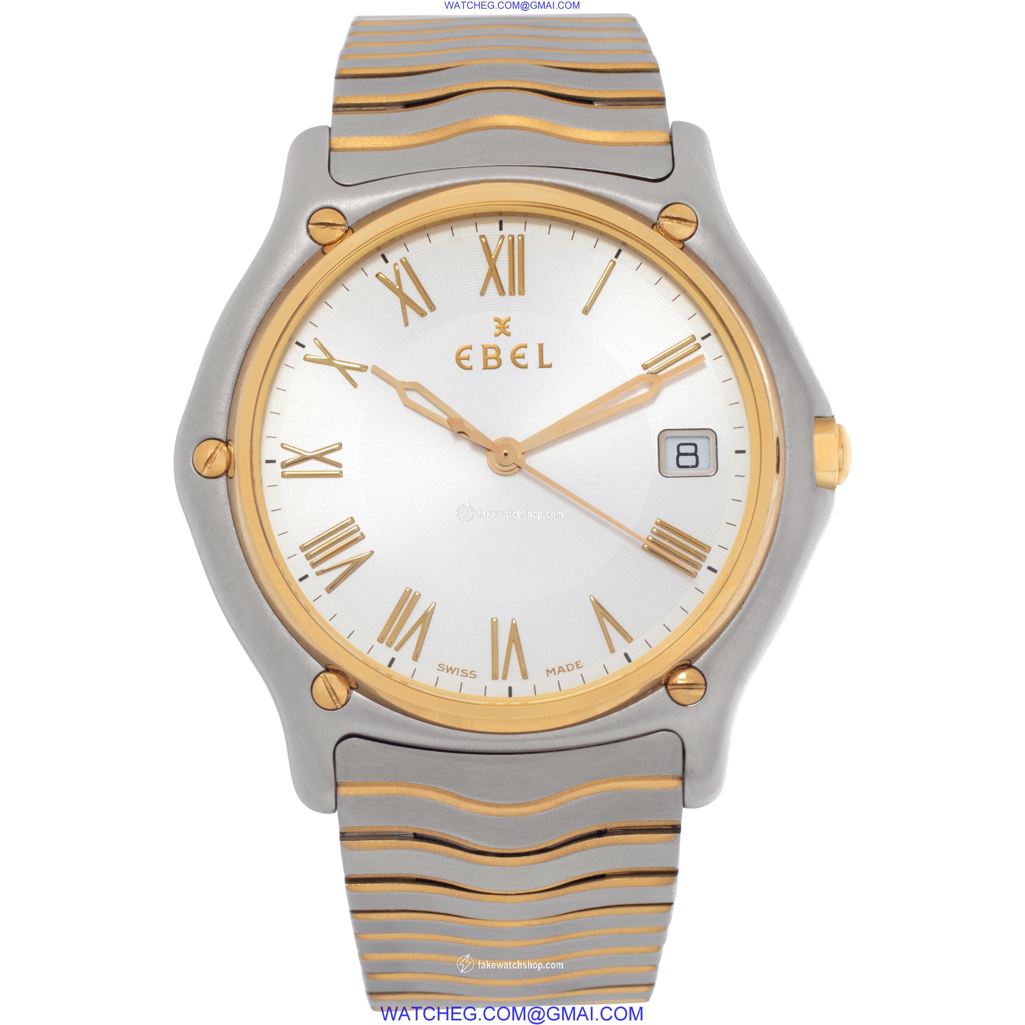 Ebel 1255F41 Classic Wave Quartz Unisex 18k gold & Stainless Steel 2