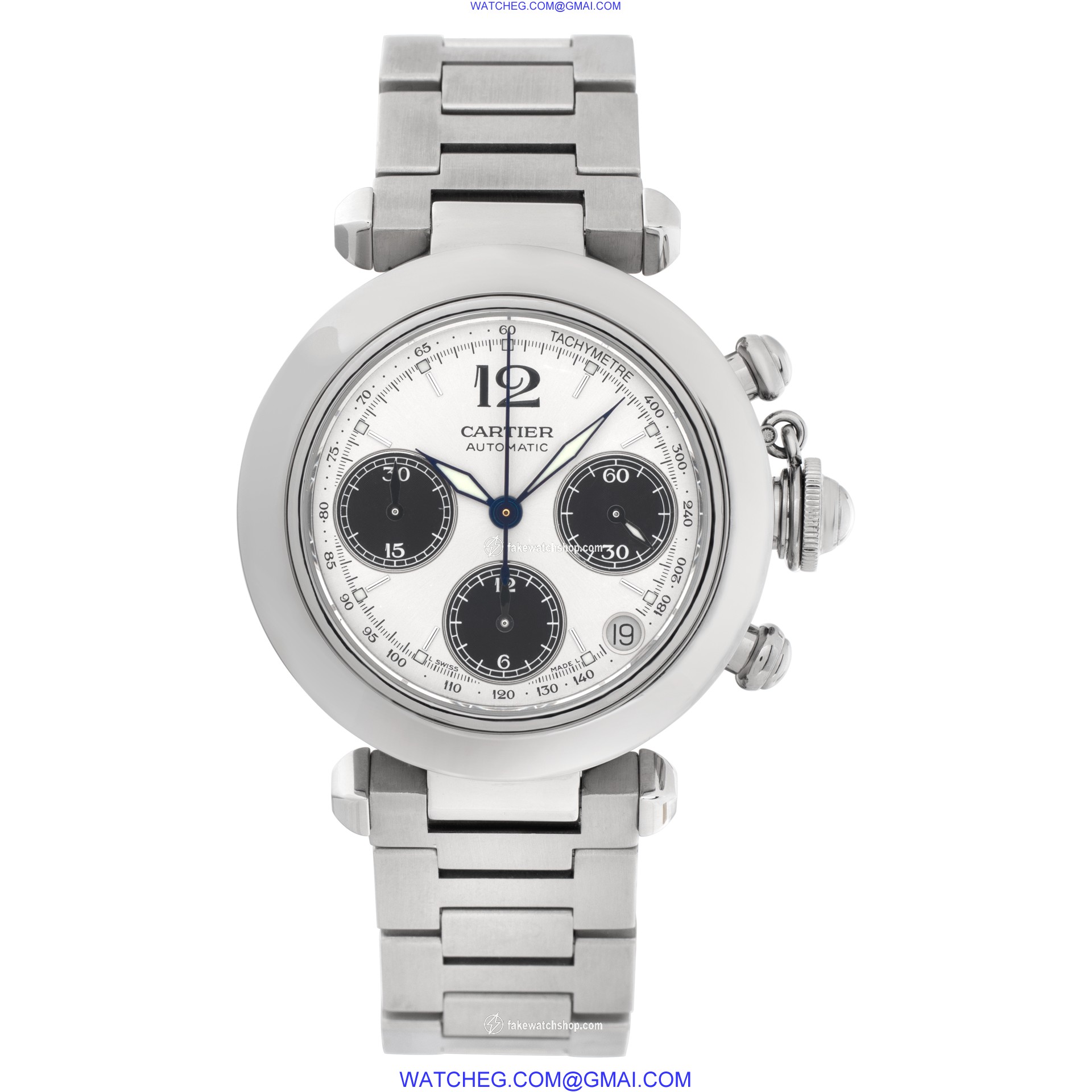 Cartier W31048M7 Pasha Automatic Male Stainless Steel 2