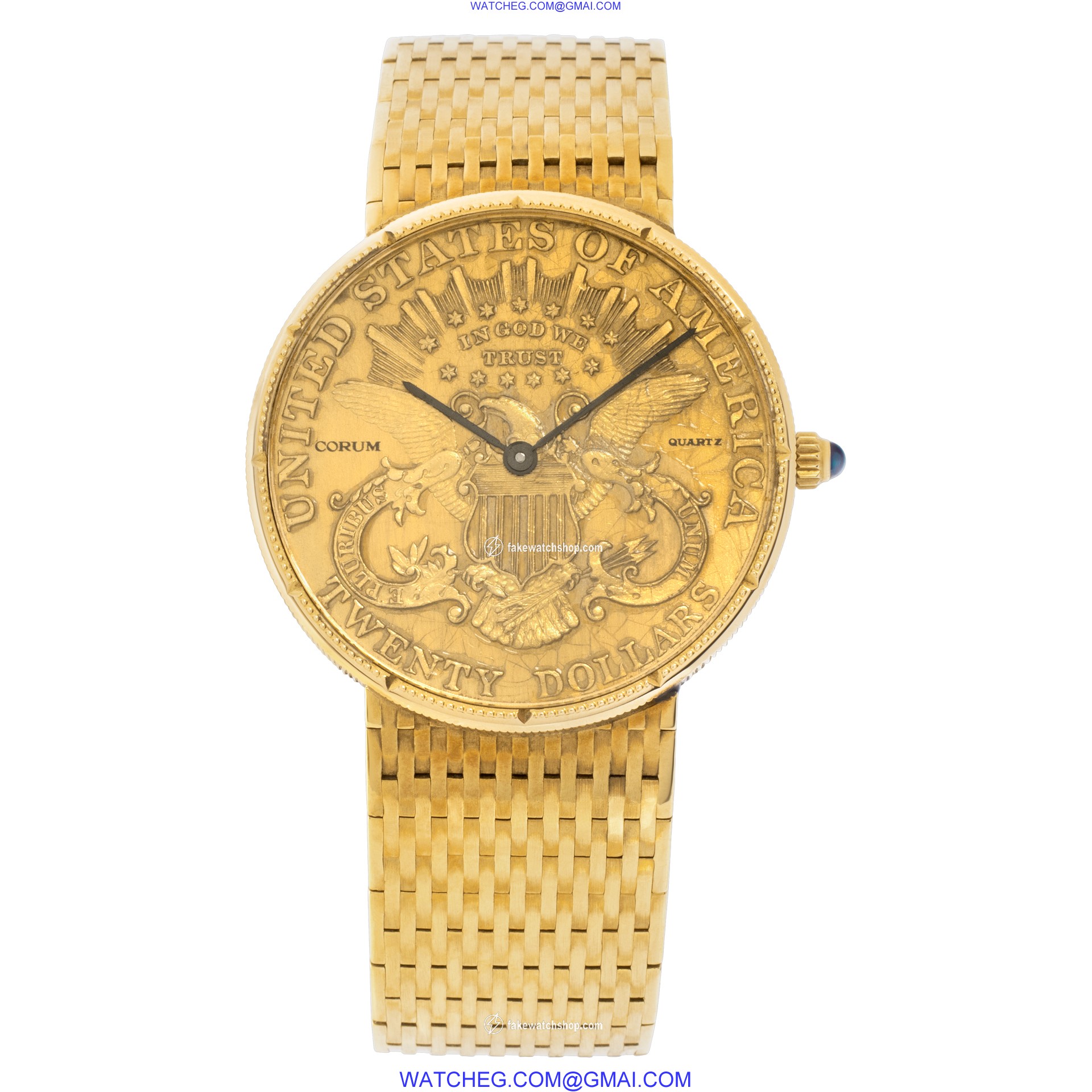 Corum 1906 $20 Coin Quartz Male 18k yellow gold 2