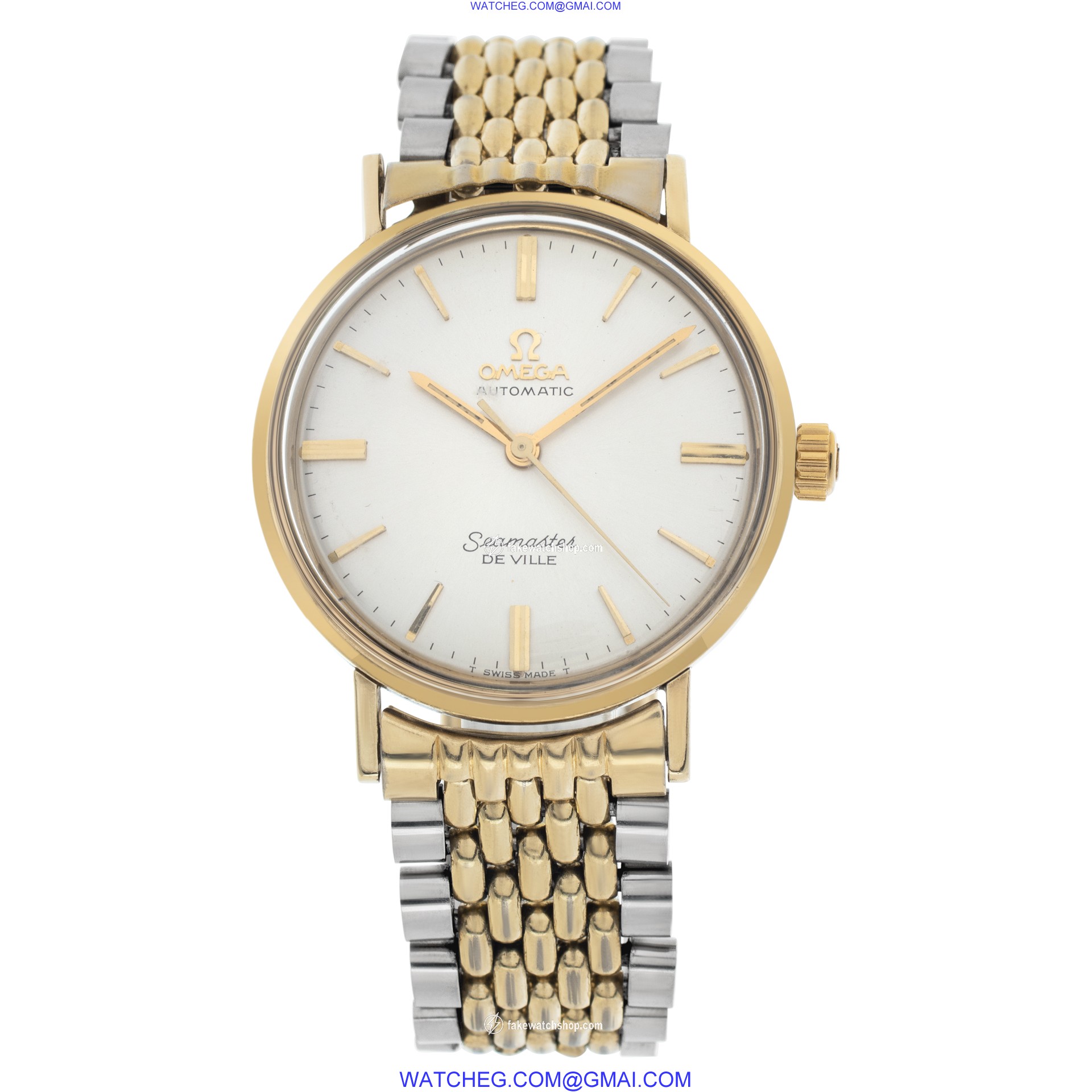 Omega KM6068 Seamaster Automatic Unisex Stainless Steel & Gold Plated 2