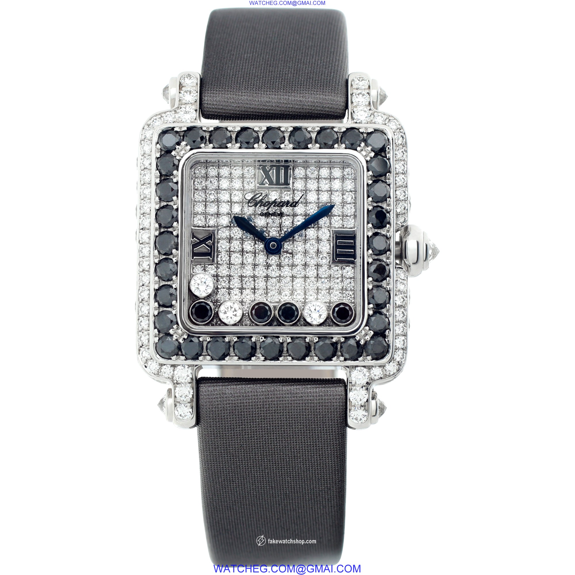 Chopard 27/6730-50 Happy Sport Quartz Female 18k White Gold 2