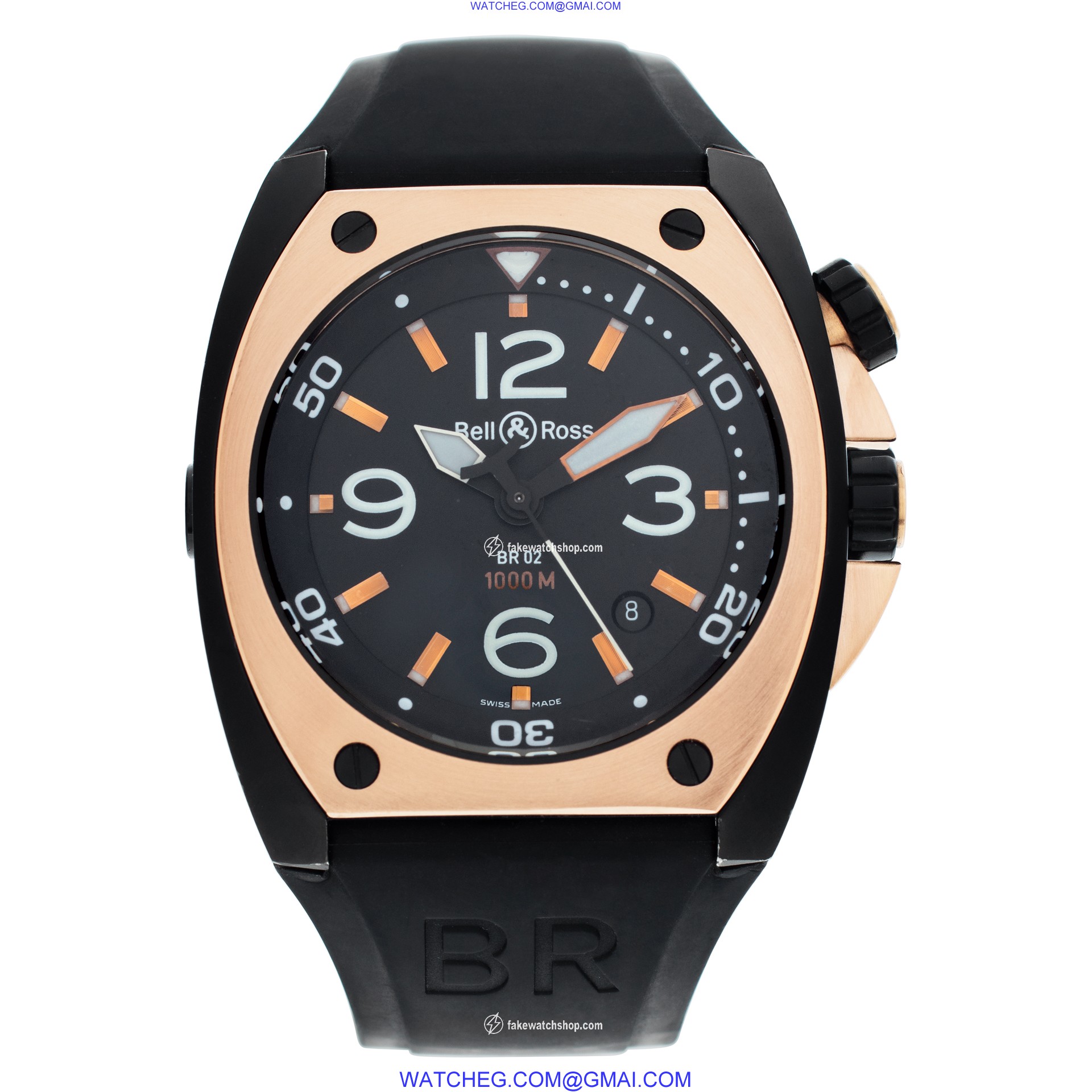 Bell & Ross BR02-PINKGOLD-CA Marine Automatic Male Stainless Steel 2