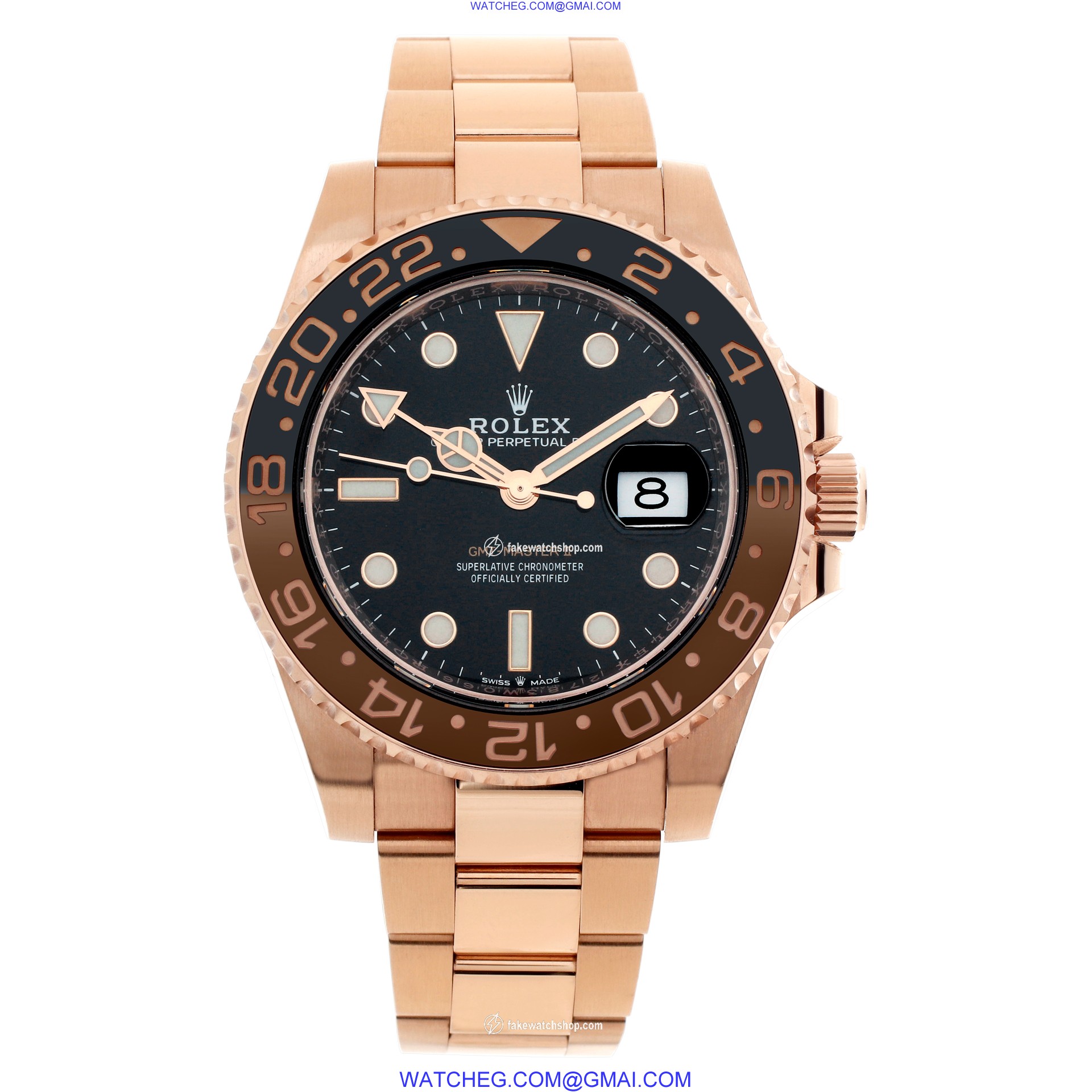 Rolex 126715CHNR GMT-Master II Automatic Unisex 18k rose gold 2