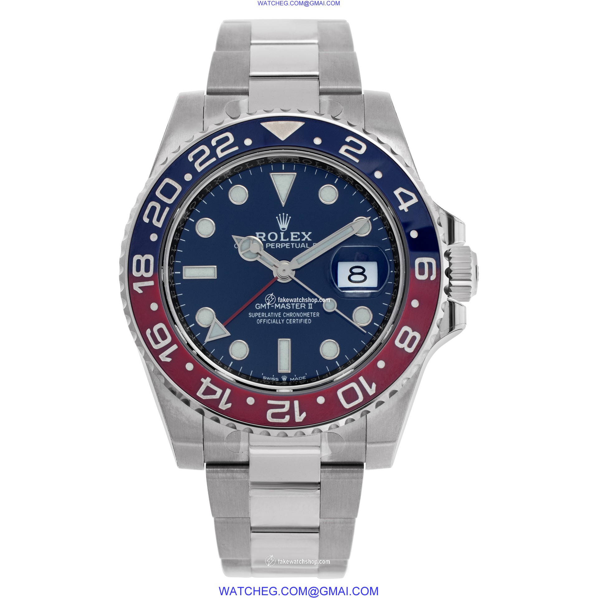 Rolex 126719BLRO GMT-Master II Automatic Male 18k White Gold 2